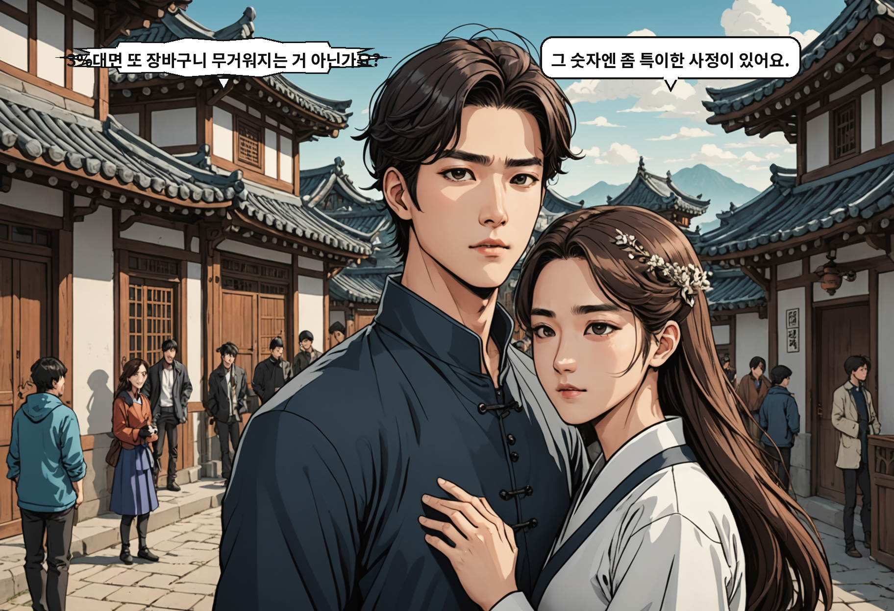 A: 3%대면 또 장바구니 무거워지는 거 아닌가요? B: 그 숫자엔 좀 특이한 사정이 있어요.