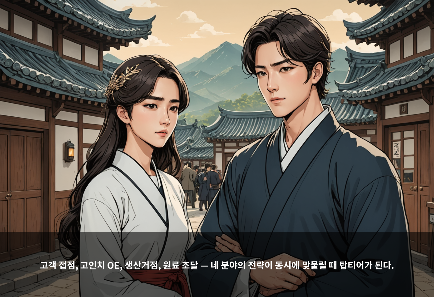 고객 접점, 고인치 OE, 생산거점, 원료 조달 — 네 분야의 전략이 동시에 맞물릴 때 탑티어가 된다.