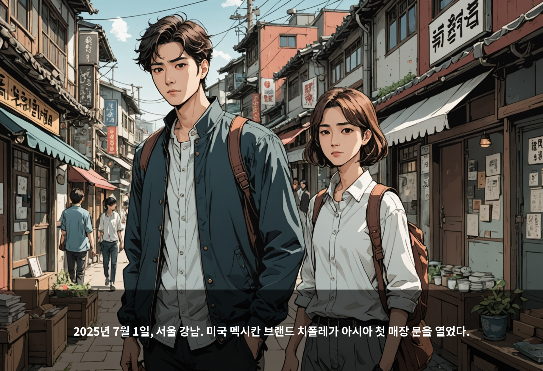 2025년 7월 1일, 서울 강남. 미국 멕시칸 브랜드 치폴레가 아시아 첫 매장 문을 열었다.