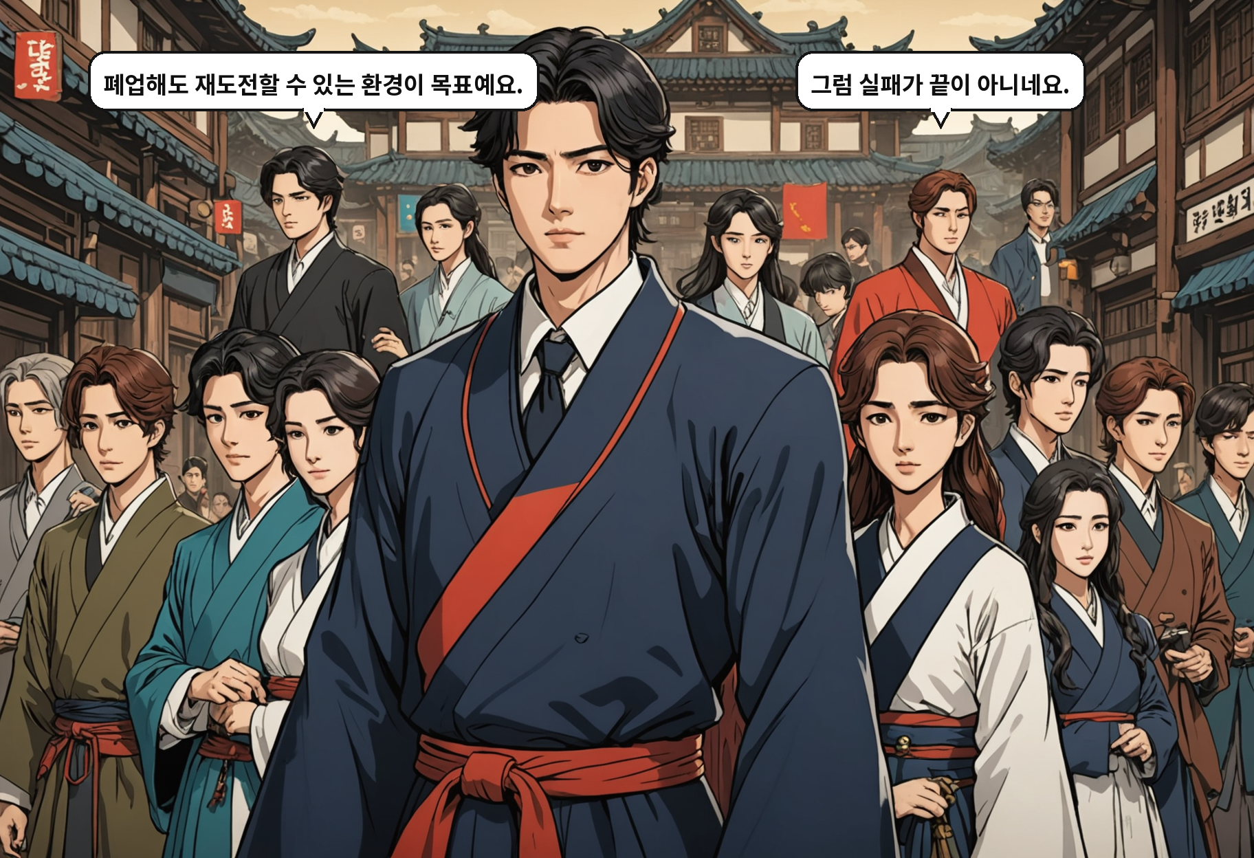 B: 폐업해도 재도전할 수 있는 환경이 목표예요. A: 그럼 실패가 끝이 아니네요.