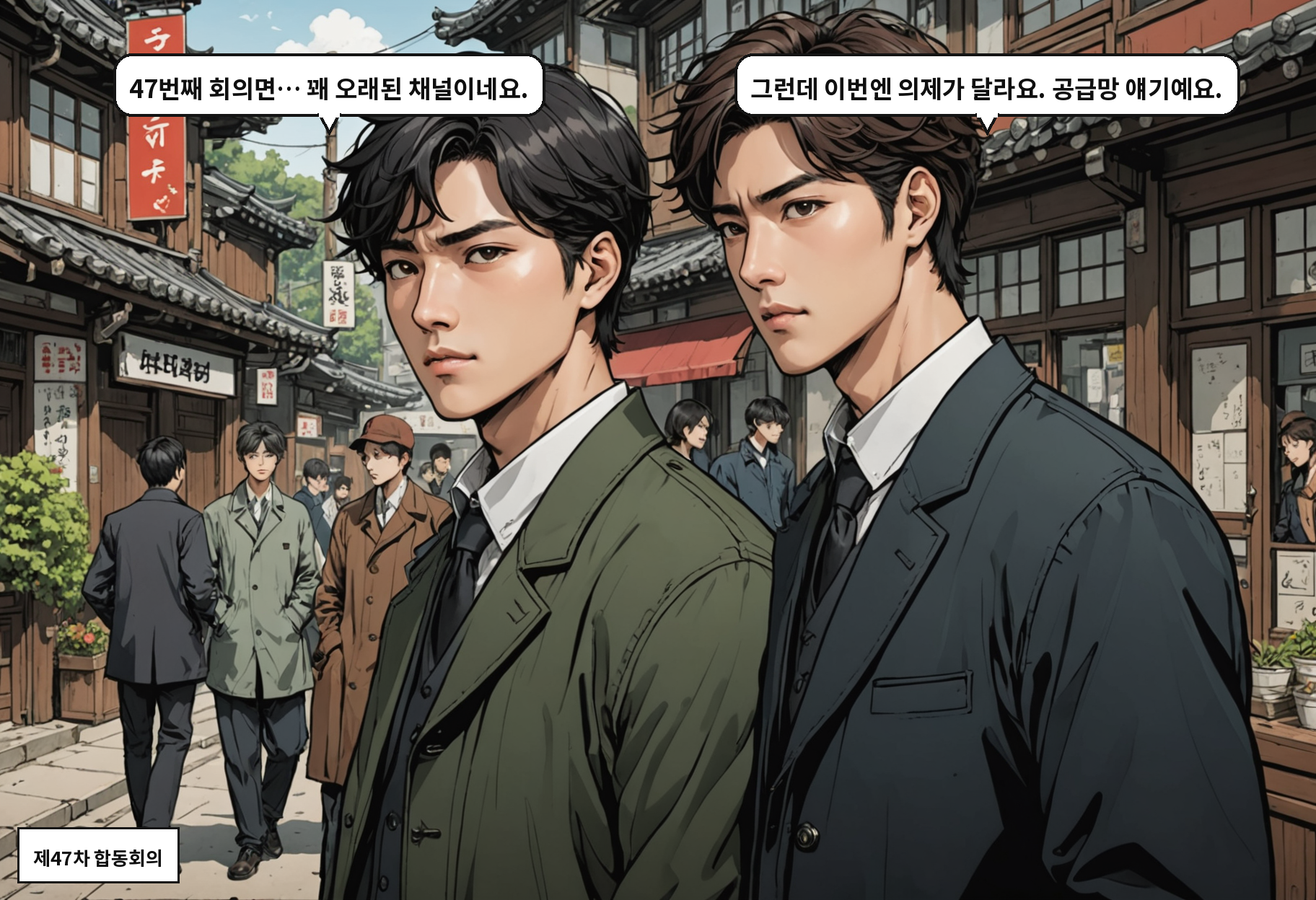 B: 47번째 회의면… 꽤 오래된 채널이네요. A: 그런데 이번엔 의제가 달라요. 공급망 얘기예요.
