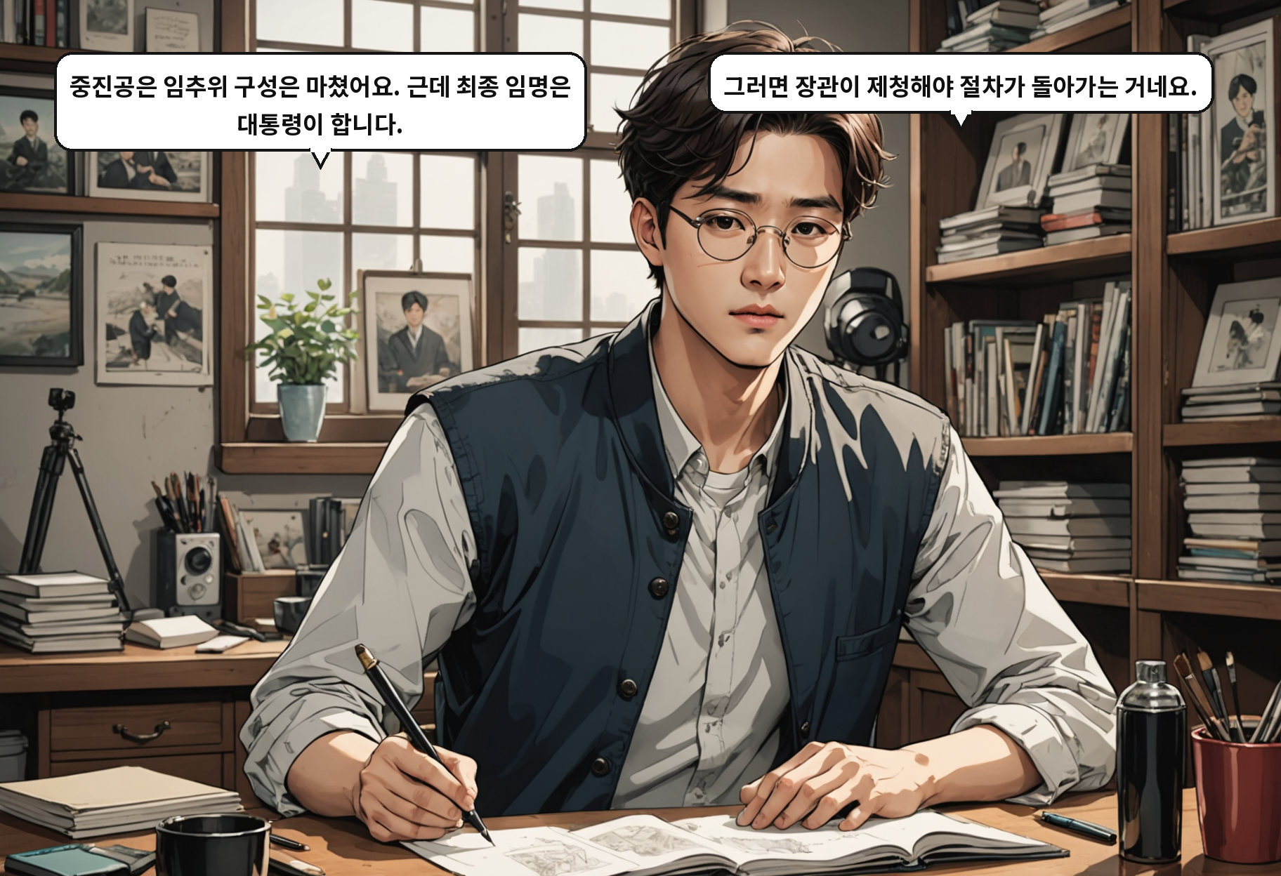 B: 중진공은 임추위 구성은 마쳤어요. 근데 최종 임명은 대통령이 합니다. A: 그러면 장관이 제청해야 절차가 돌아가는 거네요.