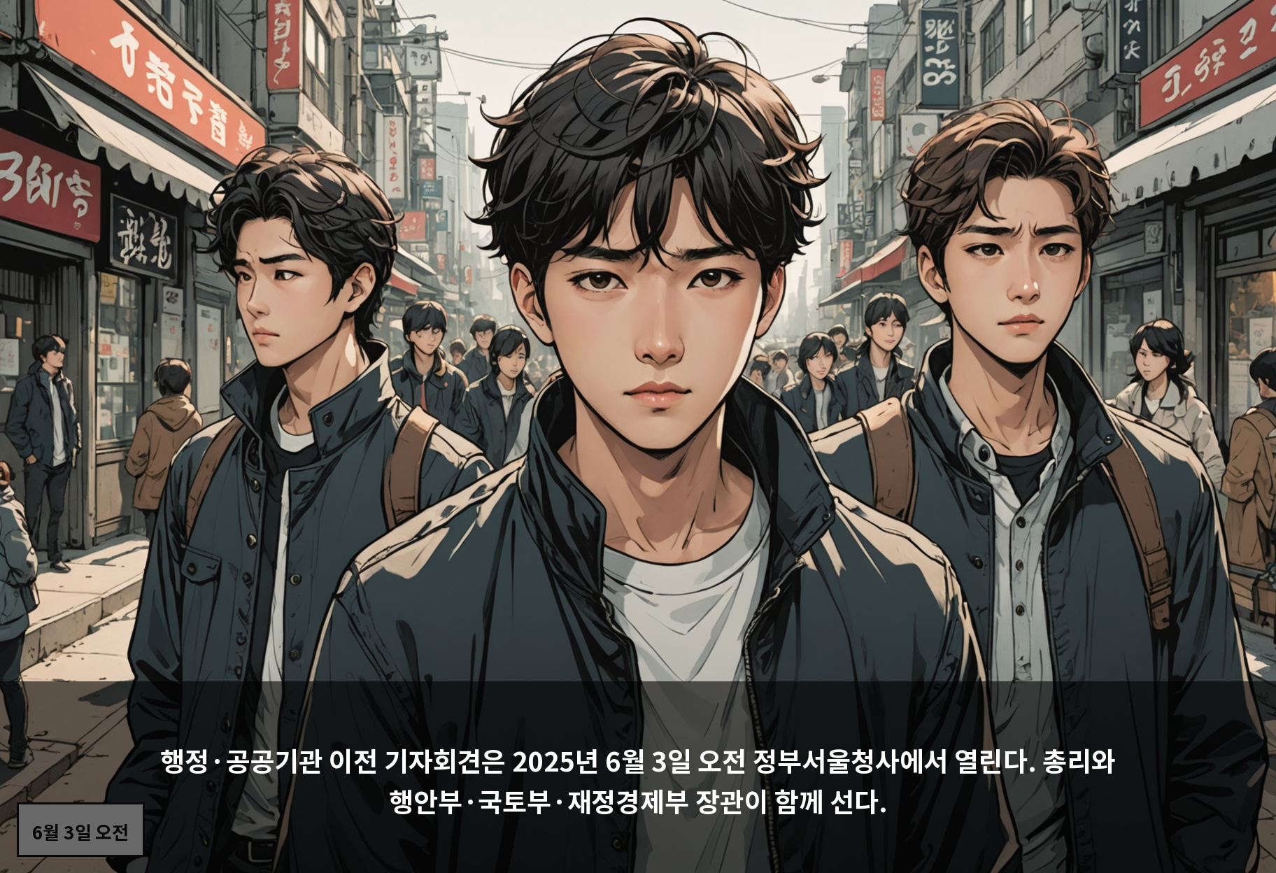 행정·공공기관 이전 기자회견은 2025년 6월 3일 오전 정부서울청사에서 열린다. 총리와 행안부·국토부·재정경제부 장관이 함께 선다.