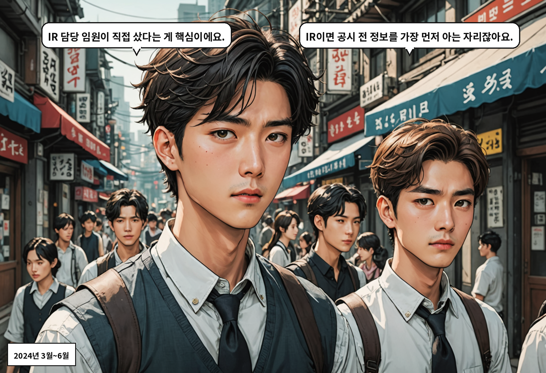 A: IR 담당 임원이 직접 샀다는 게 핵심이에요. B: IR이면 공시 전 정보를 가장 먼저 아는 자리잖아요.