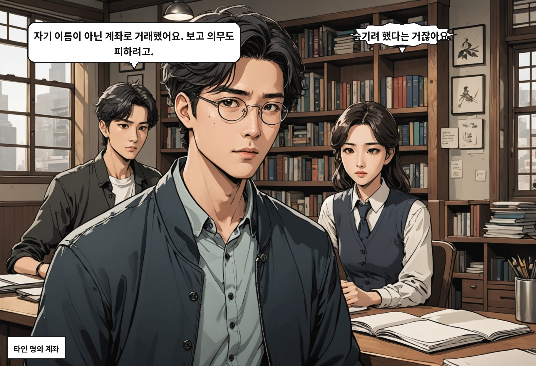 A: 자기 이름이 아닌 계좌로 거래했어요. 보고 의무도 피하려고. B: 숨기려 했다는 거잖아요.