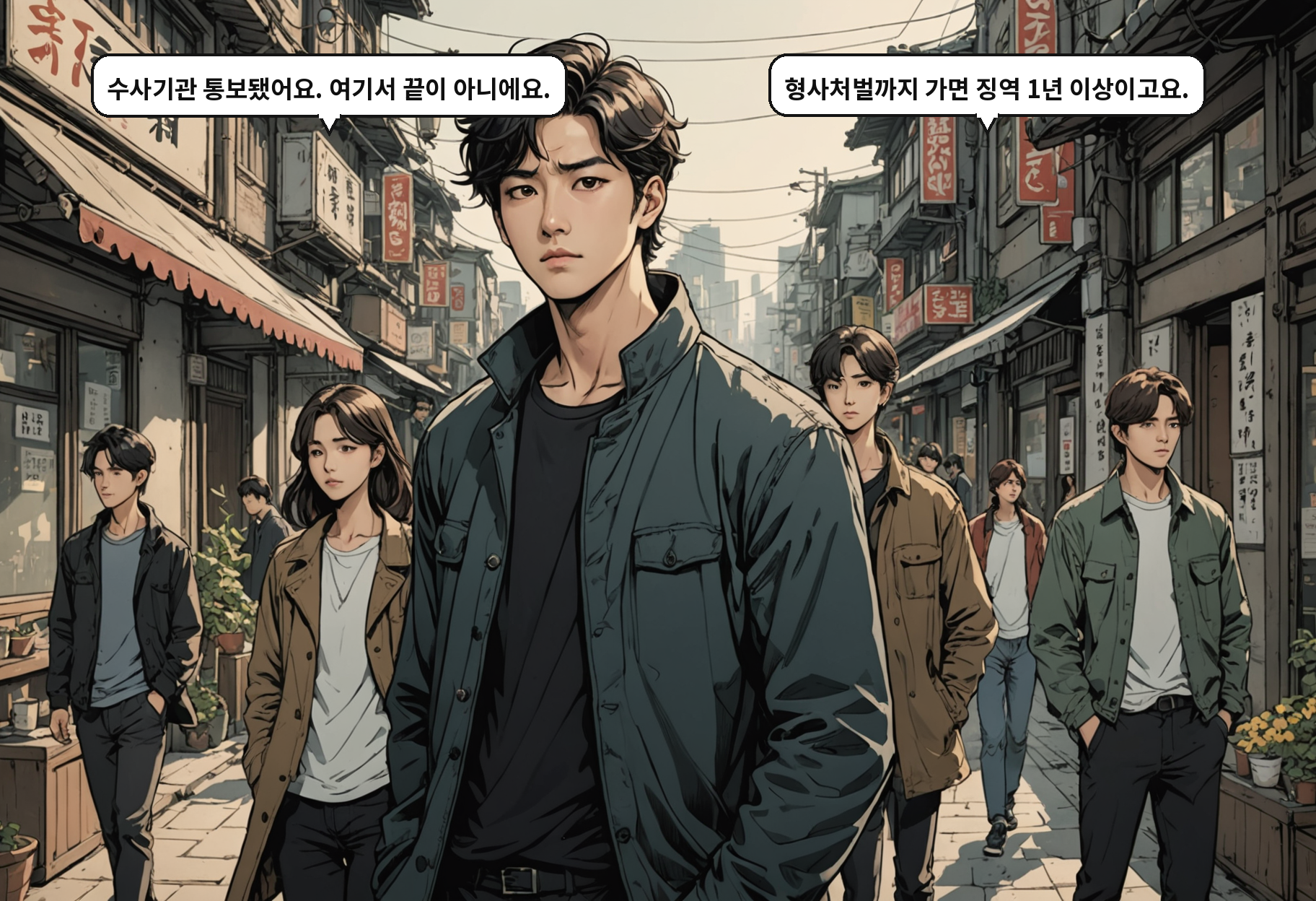 A: 수사기관 통보됐어요. 여기서 끝이 아니에요. B: 형사처벌까지 가면 징역 1년 이상이고요.