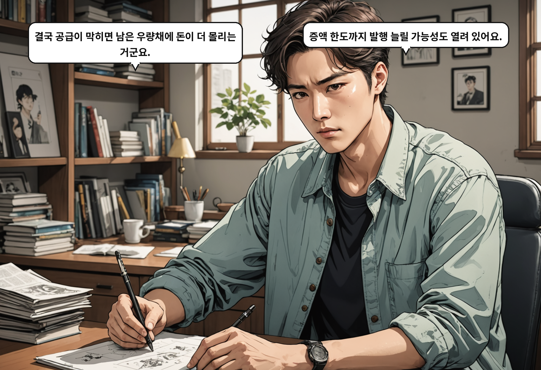 A: 결국 공급이 막히면 남은 우량채에 돈이 더 몰리는 거군요. B: 증액 한도까지 발행 늘릴 가능성도 열려 있어요.