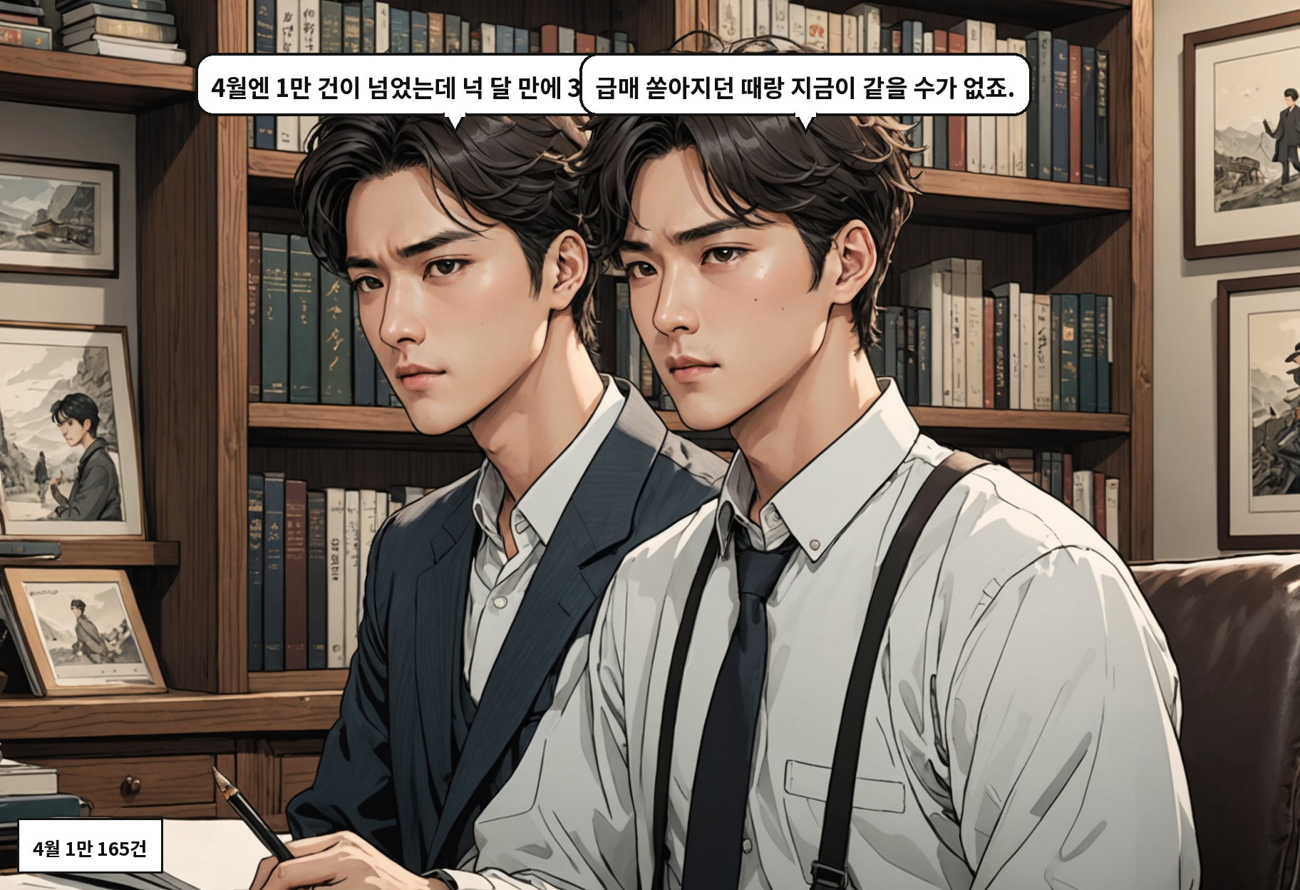 A: 4월엔 1만 건이 넘었는데 넉 달 만에 3분의 1이요. B: 급매 쏟아지던 때랑 지금이 같을 수가 없죠.