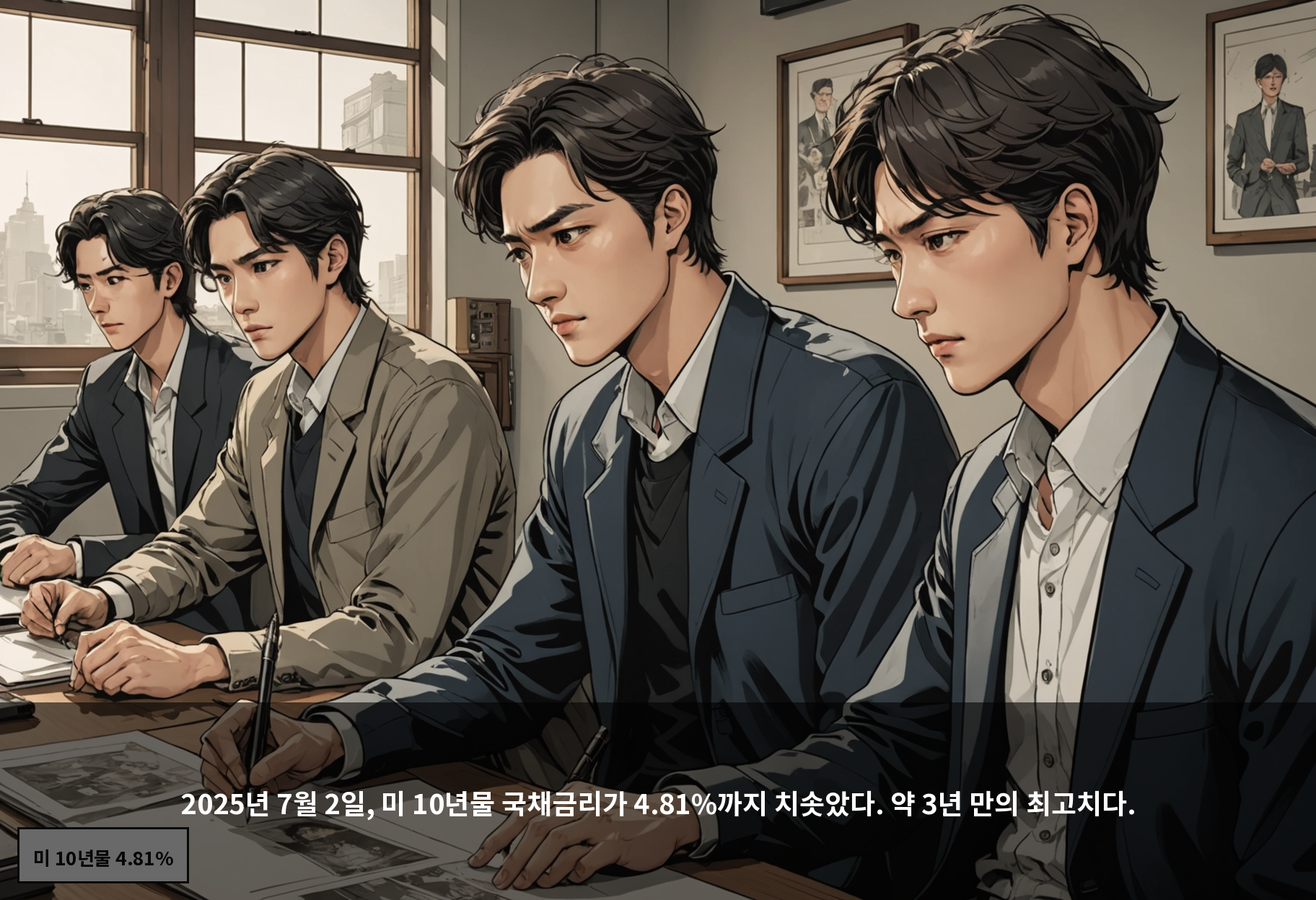2025년 7월 2일, 미 10년물 국채금리가 4.81%까지 치솟았다. 약 3년 만의 최고치다.