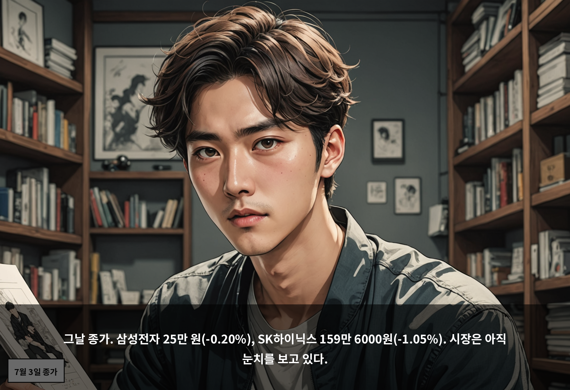 그날 종가. 삼성전자 25만 원(-0.20%), SK하이닉스 159만 6000원(-1.05%). 시장은 아직 눈치를 보고 있다.