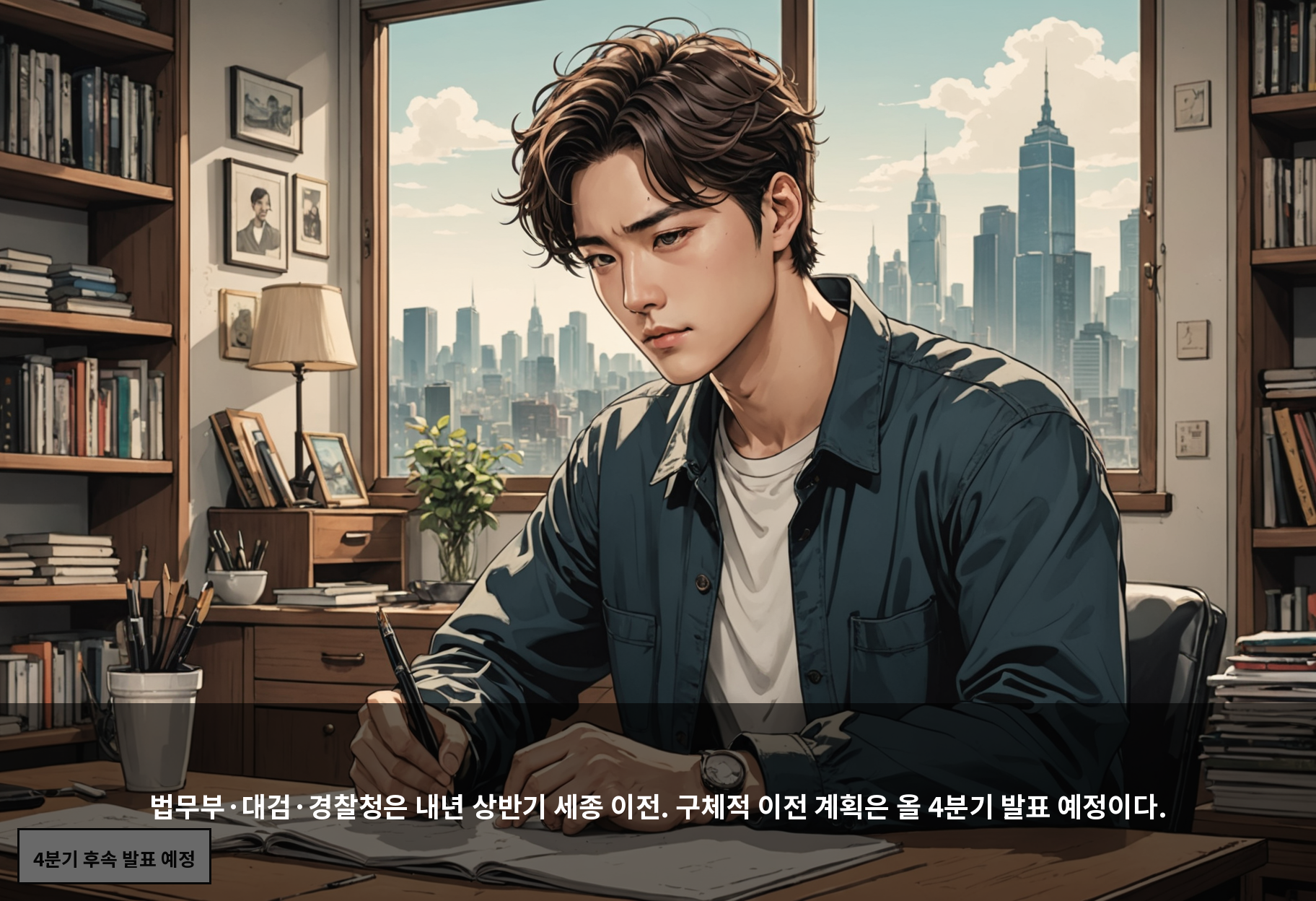 법무부·대검·경찰청은 내년 상반기 세종 이전. 구체적 이전 계획은 올 4분기 발표 예정이다.