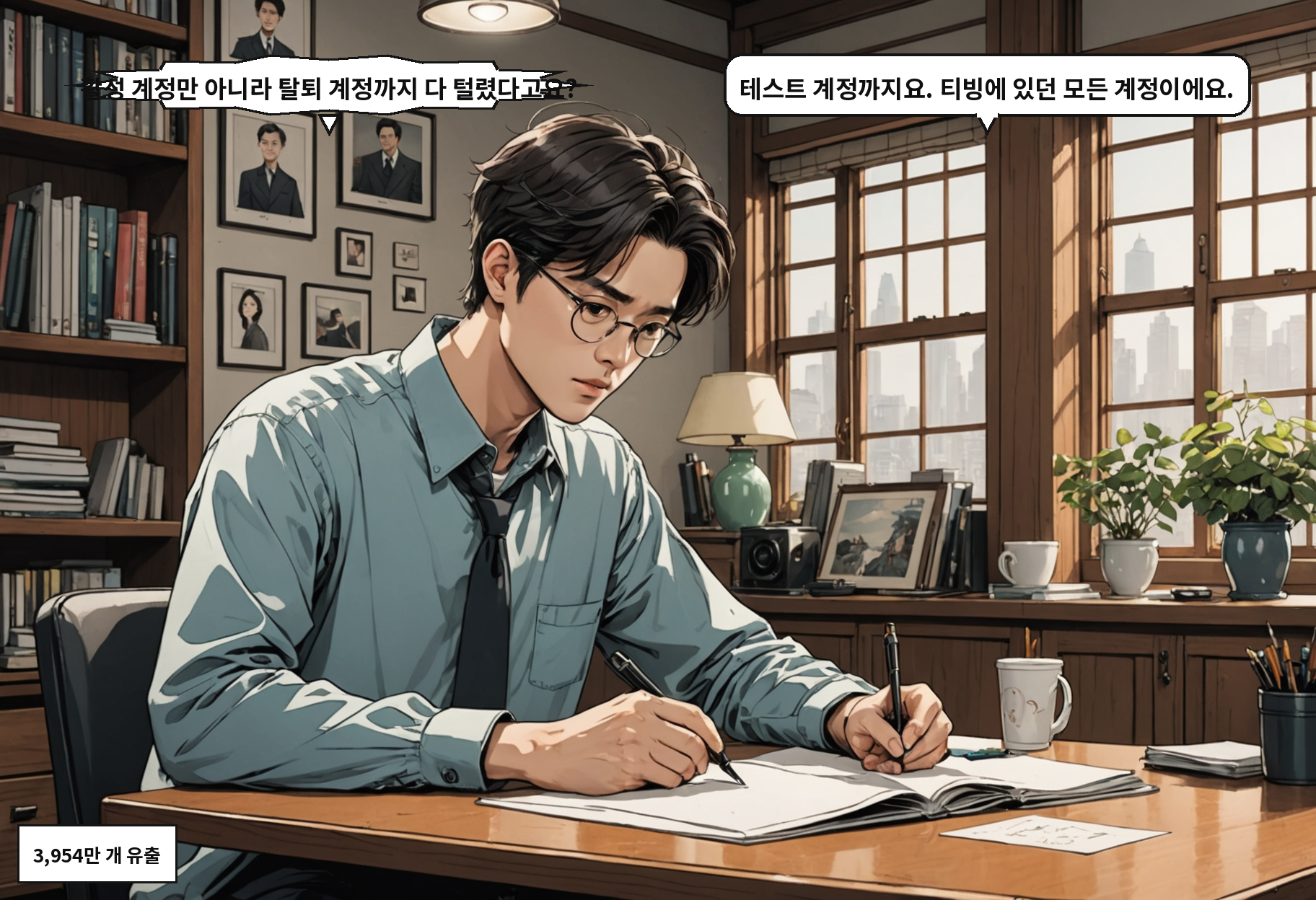 A: 제 계정도 포함된 거 맞죠? B: 활성·휴면·탈퇴·테스트 계정 전부 털렸어요.