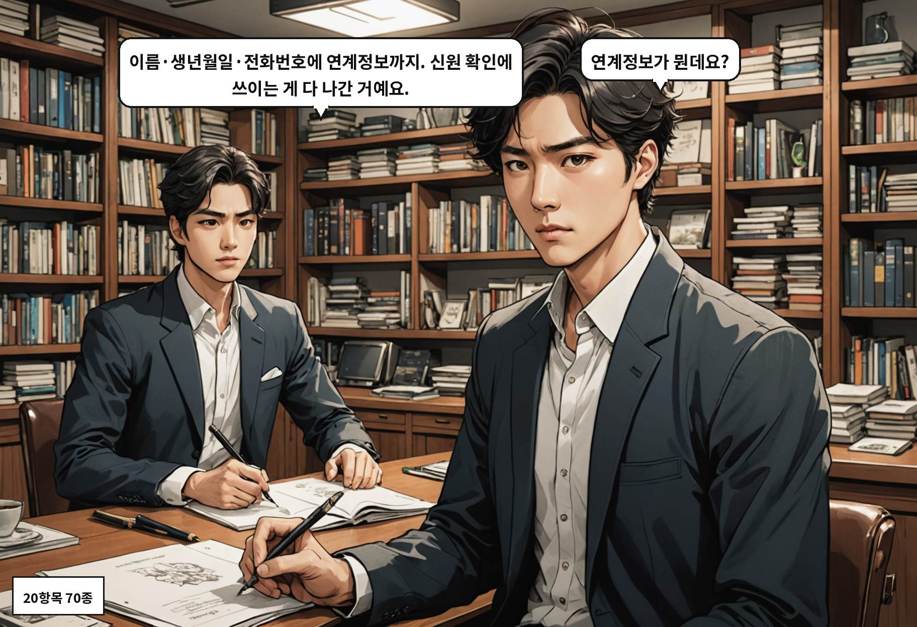 A: 비밀번호에 생년월일까지요?! B: 연계정보(CI)도요. 다른 서비스 계정 추적에 쓸 수 있는 값이에요.