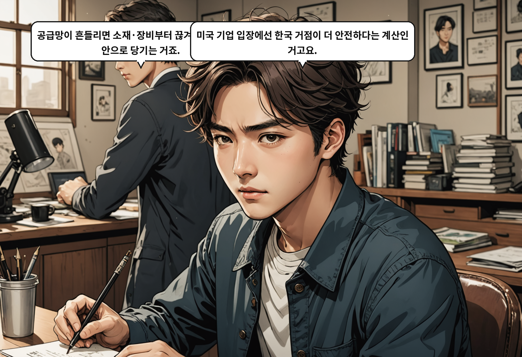 B: 공급망이 흔들리면 소재·장비부터 끊겨요. 그걸 한국 안으로 당기는 거죠. A: 미국 기업 입장에선 한국 거점이 더 안전하다는 계산인 거고요.