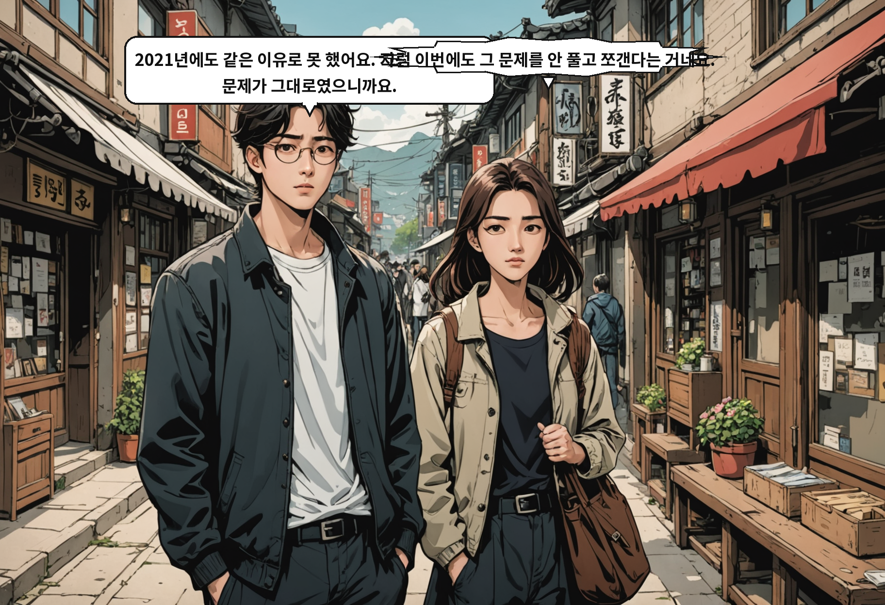 B: 2021년에도 같은 이유로 못 했어요. 자산·부채 배분 문제가 그대로였으니까요. A: 그럼 이번에도 그 문제를 안 풀고 쪼갠다는 거네요.