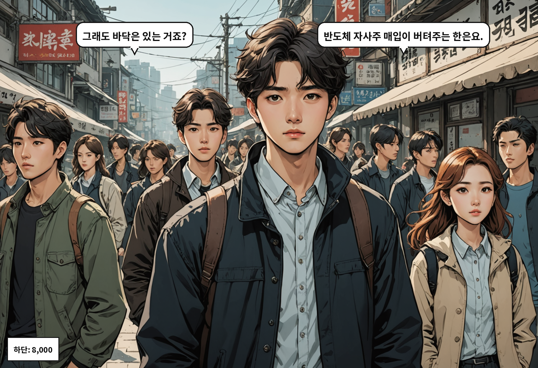 A: 그래도 바닥은 있는 거죠? B: 반도체 자사주 매입이 버텨주는 한은요.