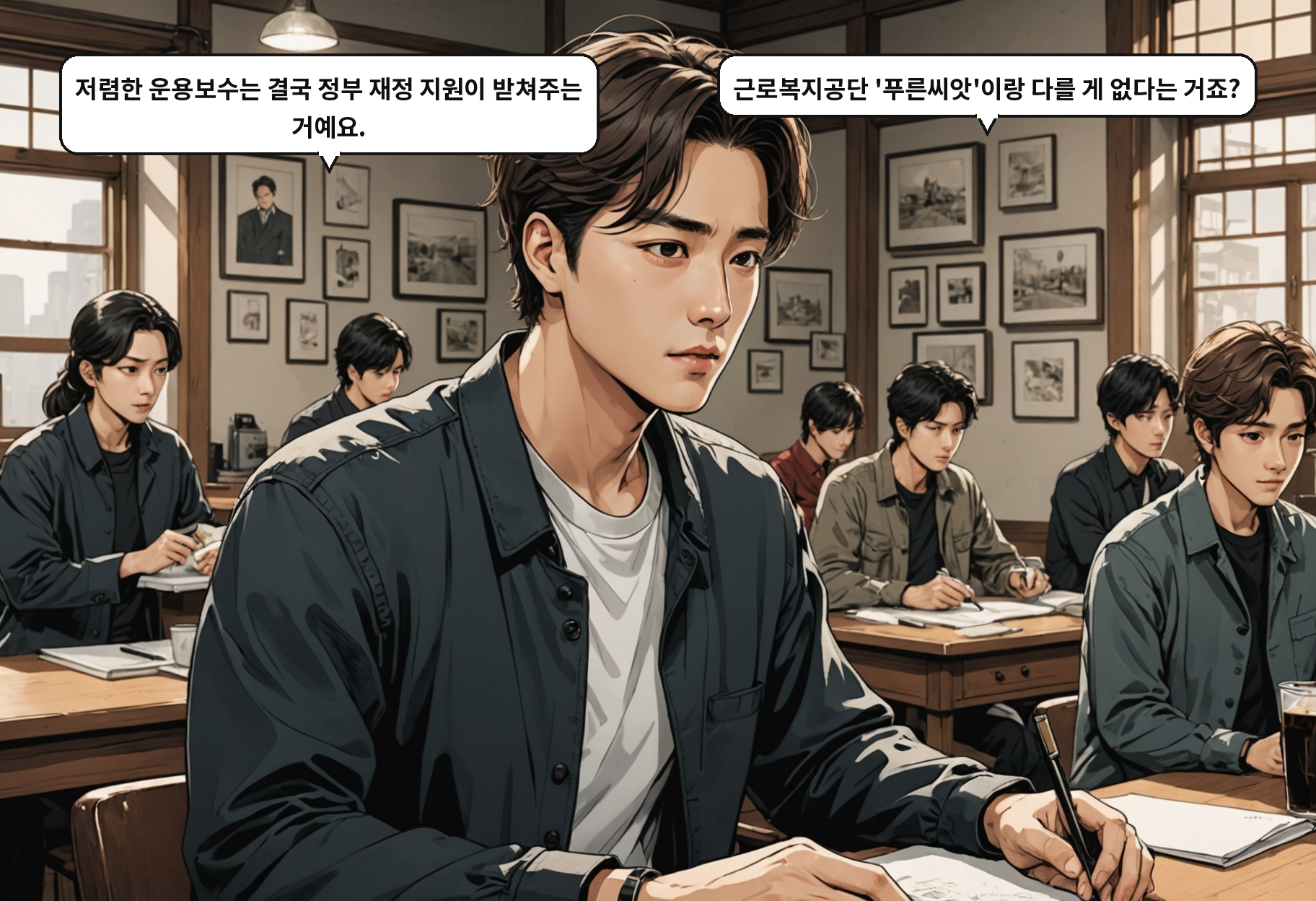 B: 저렴한 운용보수는 결국 정부 재정 지원이 받쳐주는 거예요. A: 근로복지공단 '푸른씨앗'이랑 다를 게 없다는 거죠?