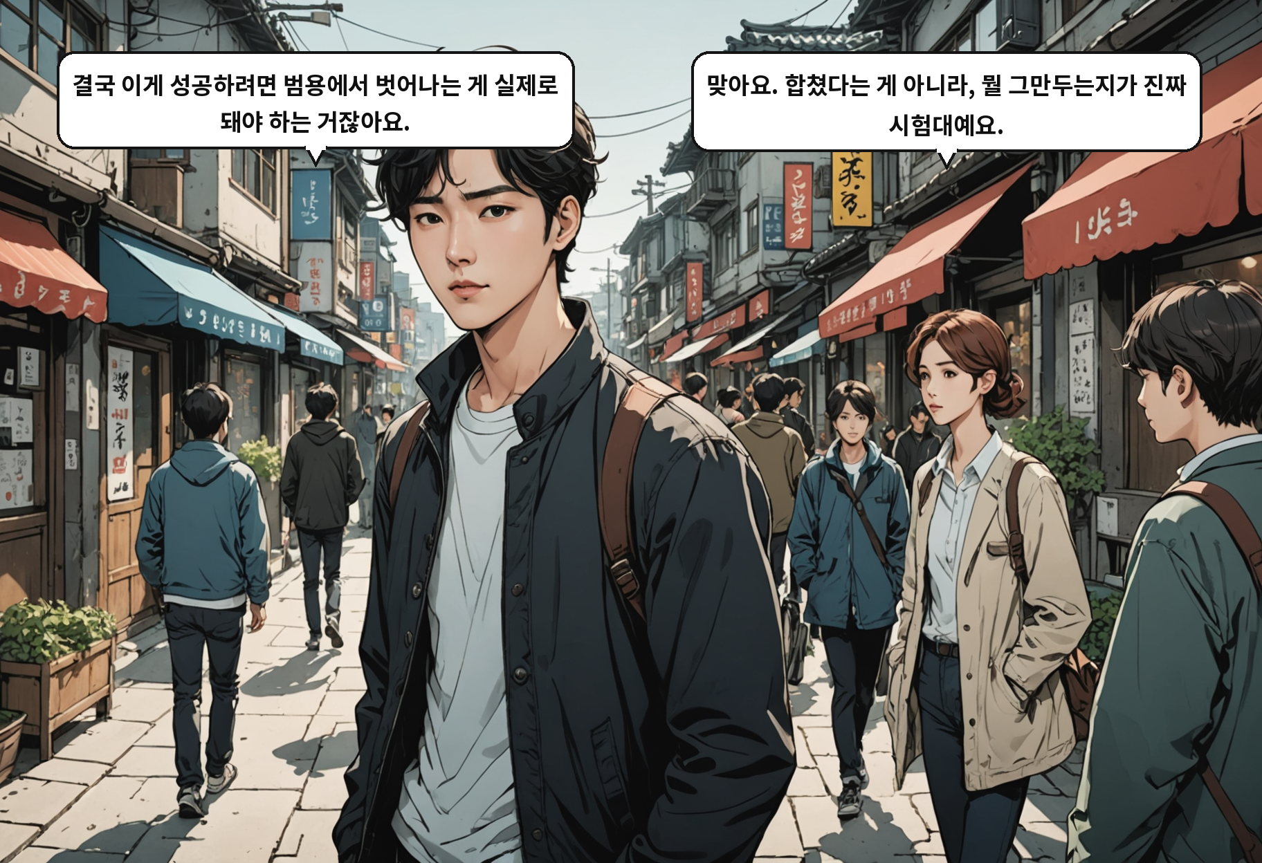 A: 결국 이게 성공하려면 범용에서 벗어나는 게 실제로 돼야 하는 거잖아요. B: 맞아요. 합쳤다는 게 아니라, 뭘 그만두는지가 진짜 시험대예요.