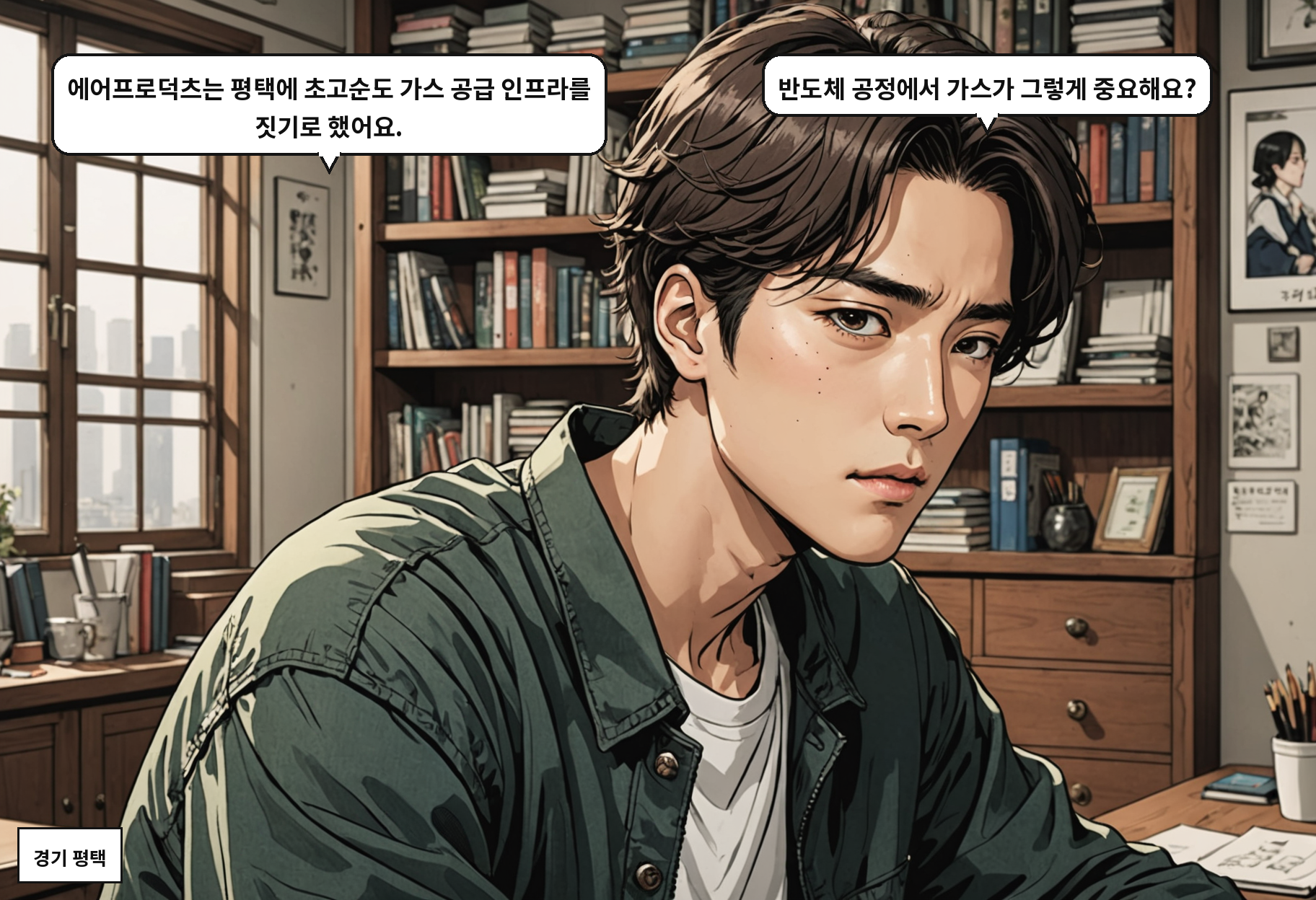 A: 에어프로덕츠는 평택에 초고순도 가스 공급 인프라를 짓기로 했어요. B: 반도체 공정에서 가스가 그렇게 중요해요?
