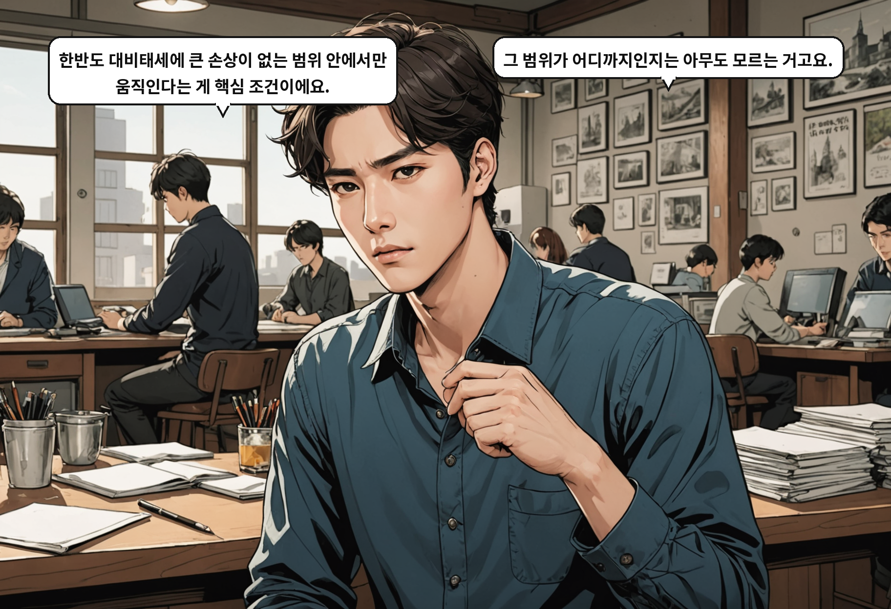 A: 국회 동의는요? 파병이면 비준 절차가 있잖아요. B: 아직 그 단계까지 가지 않았다고 했어요.