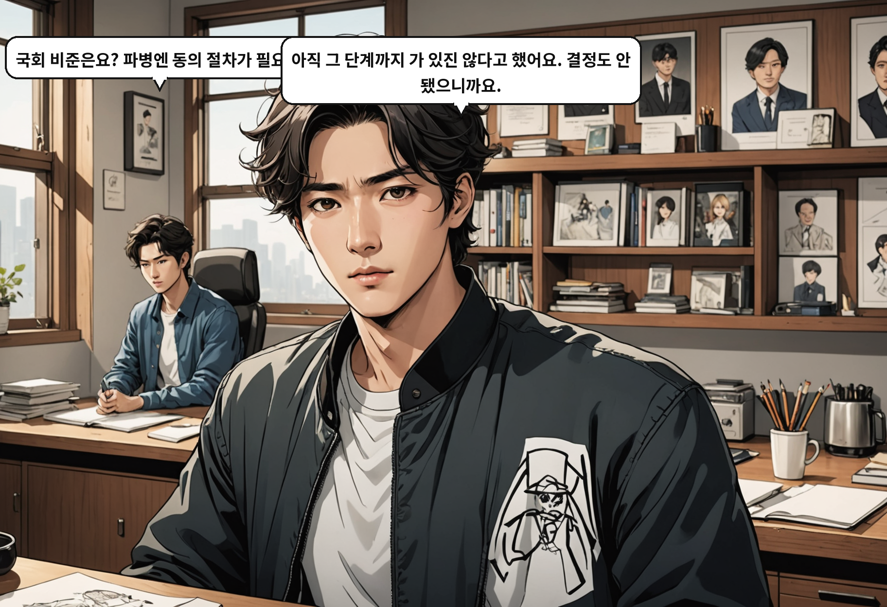 B: 결국 한반도 방위를 크게 해치지 않는 선이 기준이에요. A: 그 선이 어딘지를 아직 안 그은 거고요.