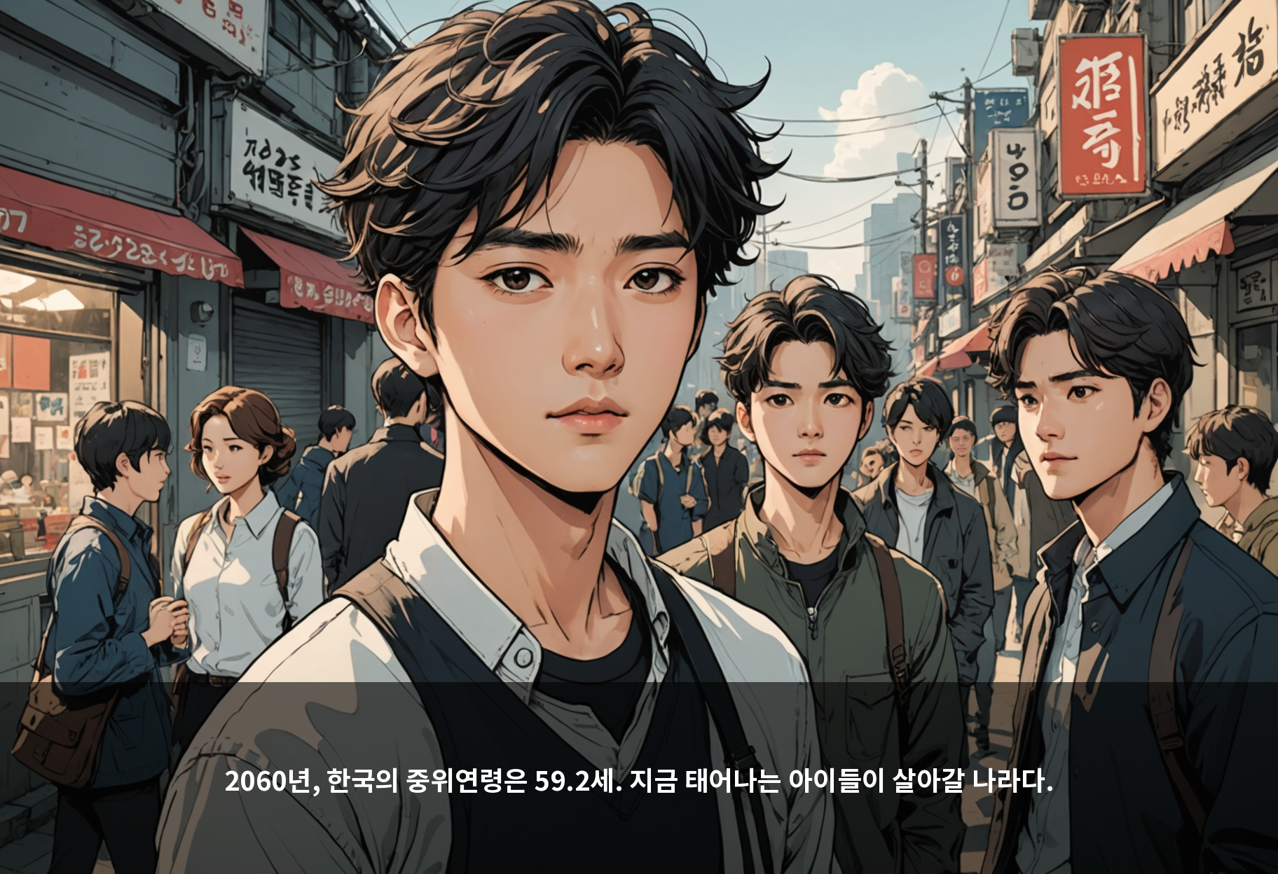 2060년, 한국의 중위연령은 59.2세. 지금 태어나는 아이들이 살아갈 나라다.
