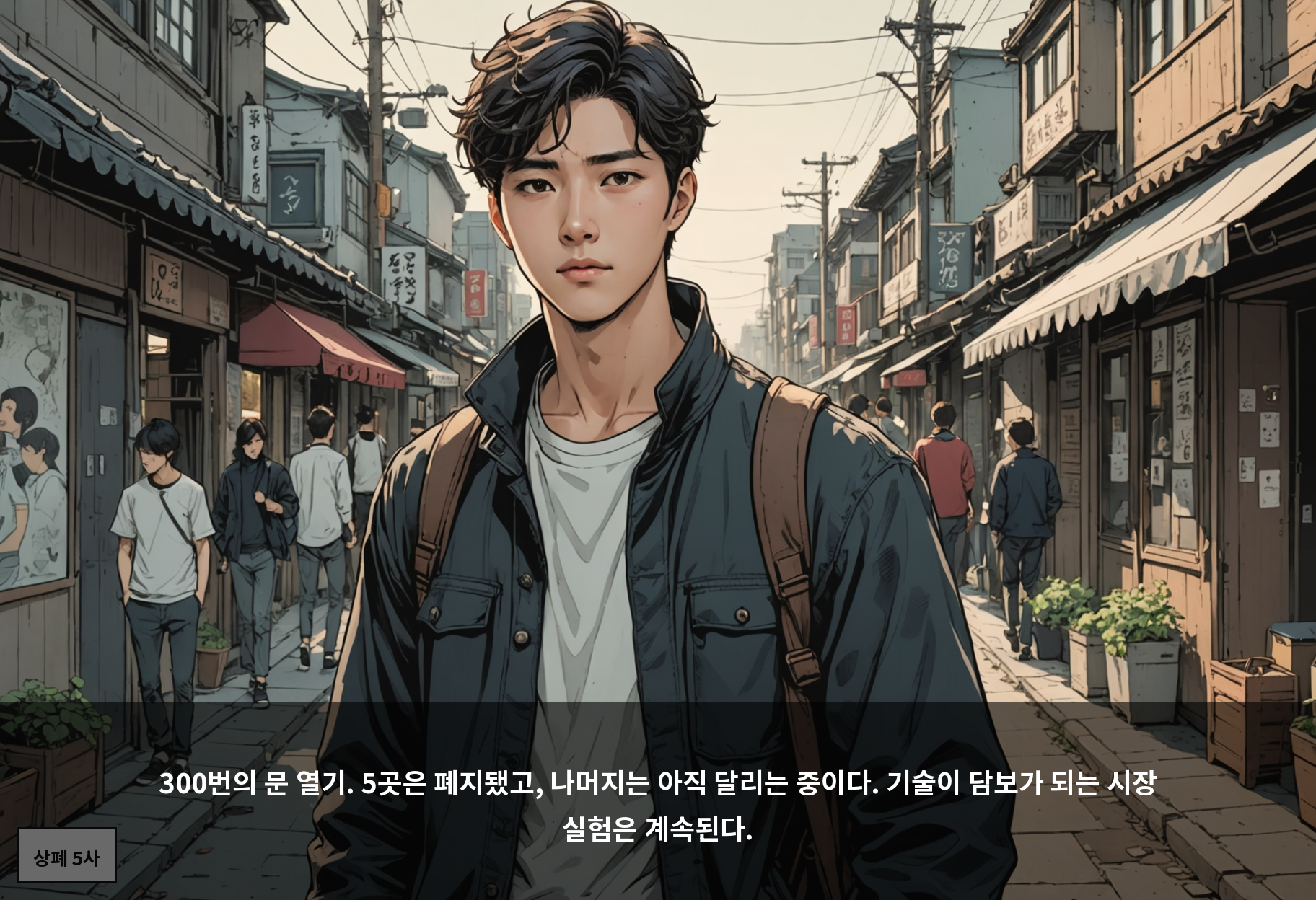 300번의 문 열기. 5곳은 폐지됐고, 나머지는 아직 달리는 중이다. 기술이 담보가 되는 시장 실험은 계속된다.
