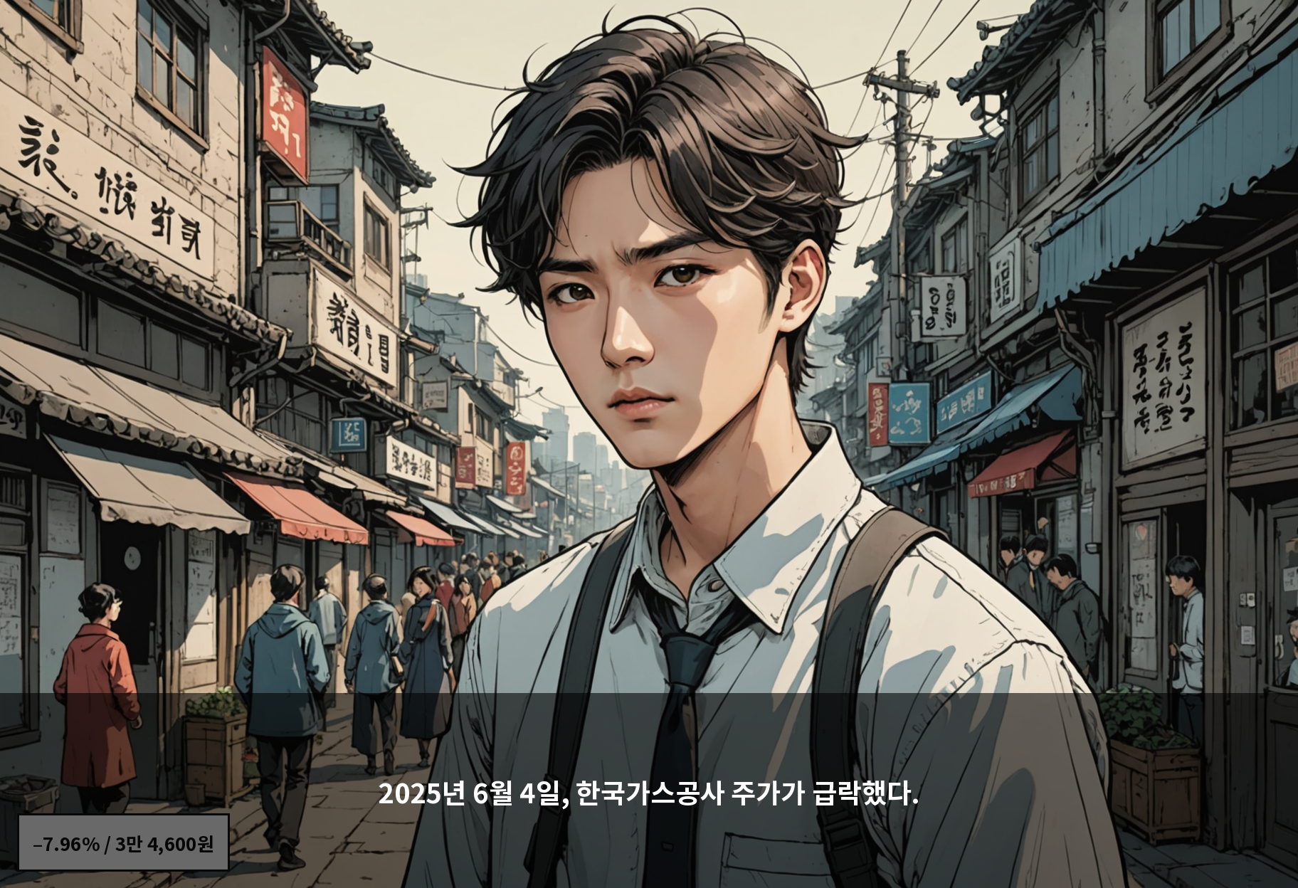 2025년 6월 4일, 한국가스공사 주가가 급락했다.