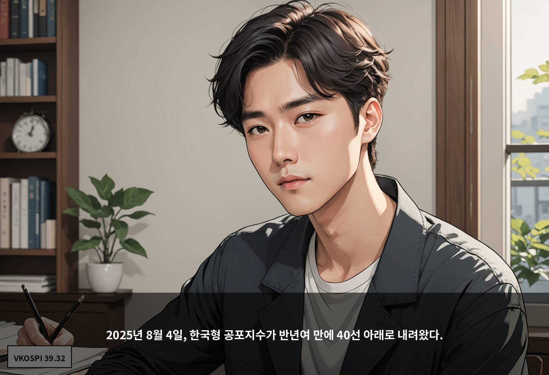 2025년 8월 4일, 한국형 공포지수가 반년여 만에 40선 아래로 내려왔다.