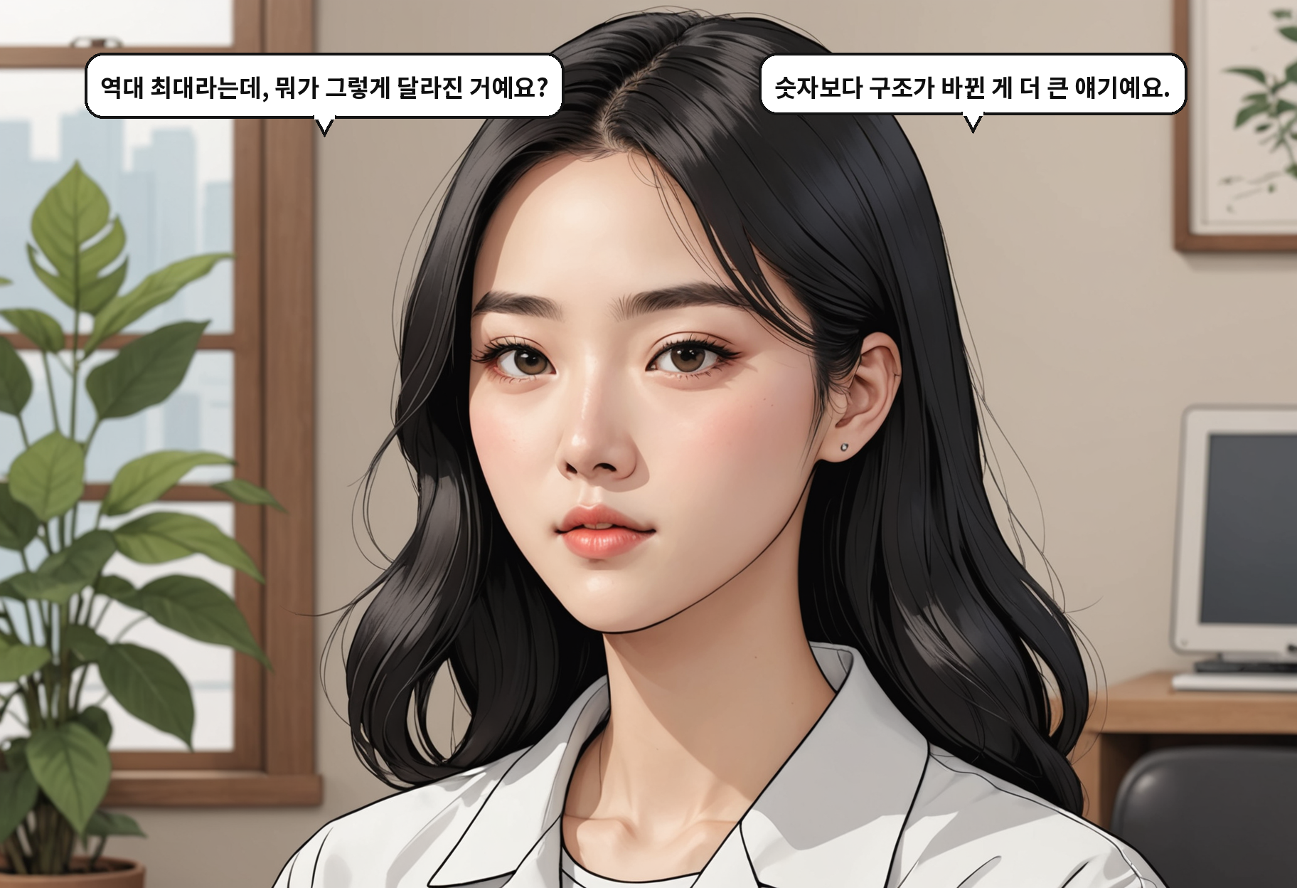 A: 역대 최대라는데, 뭐가 그렇게 달라진 거예요? B: 숫자보다 구조가 바뀐 게 더 큰 얘기예요.