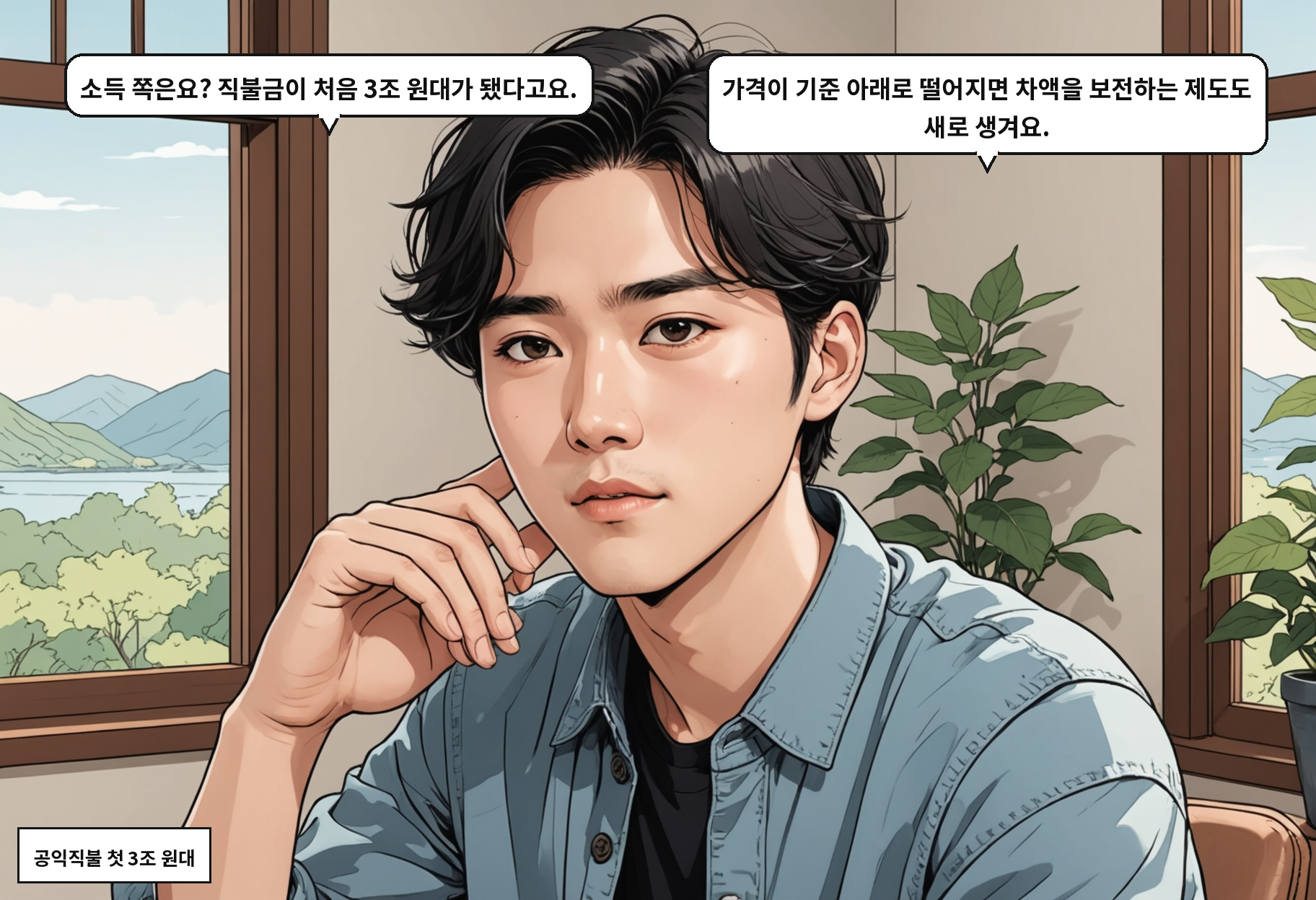 A: 소득 쪽은요? 직불금이 처음 3조 원대가 됐다고요. B: 가격이 기준 아래로 떨어지면 차액을 보전하는 제도도 새로 생겨요.