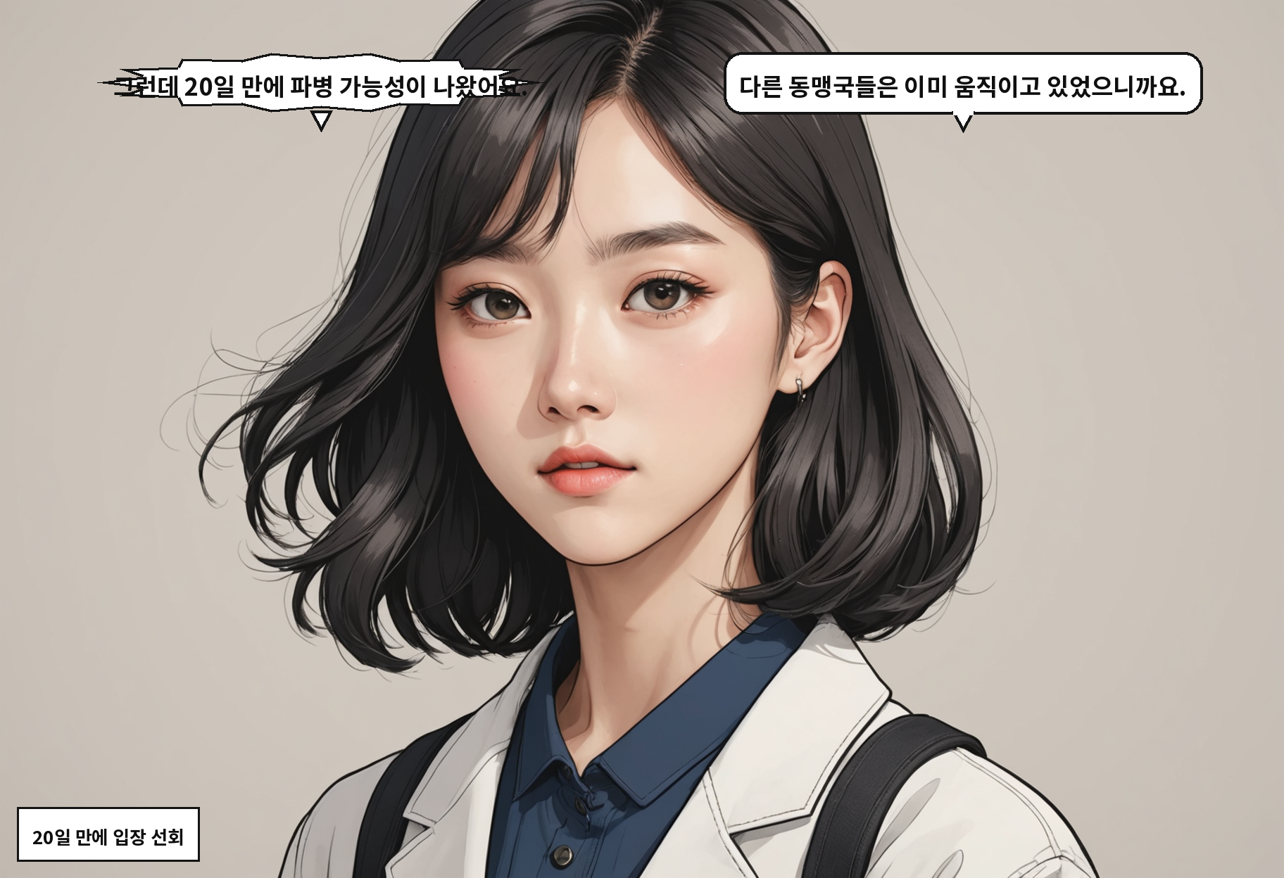 A: 압박이 그렇게 빠르게 먹혔을까요? B: 통상 협상이랑 묶여 있으니까요. 반도체도 논의 대상이라고 했어요.