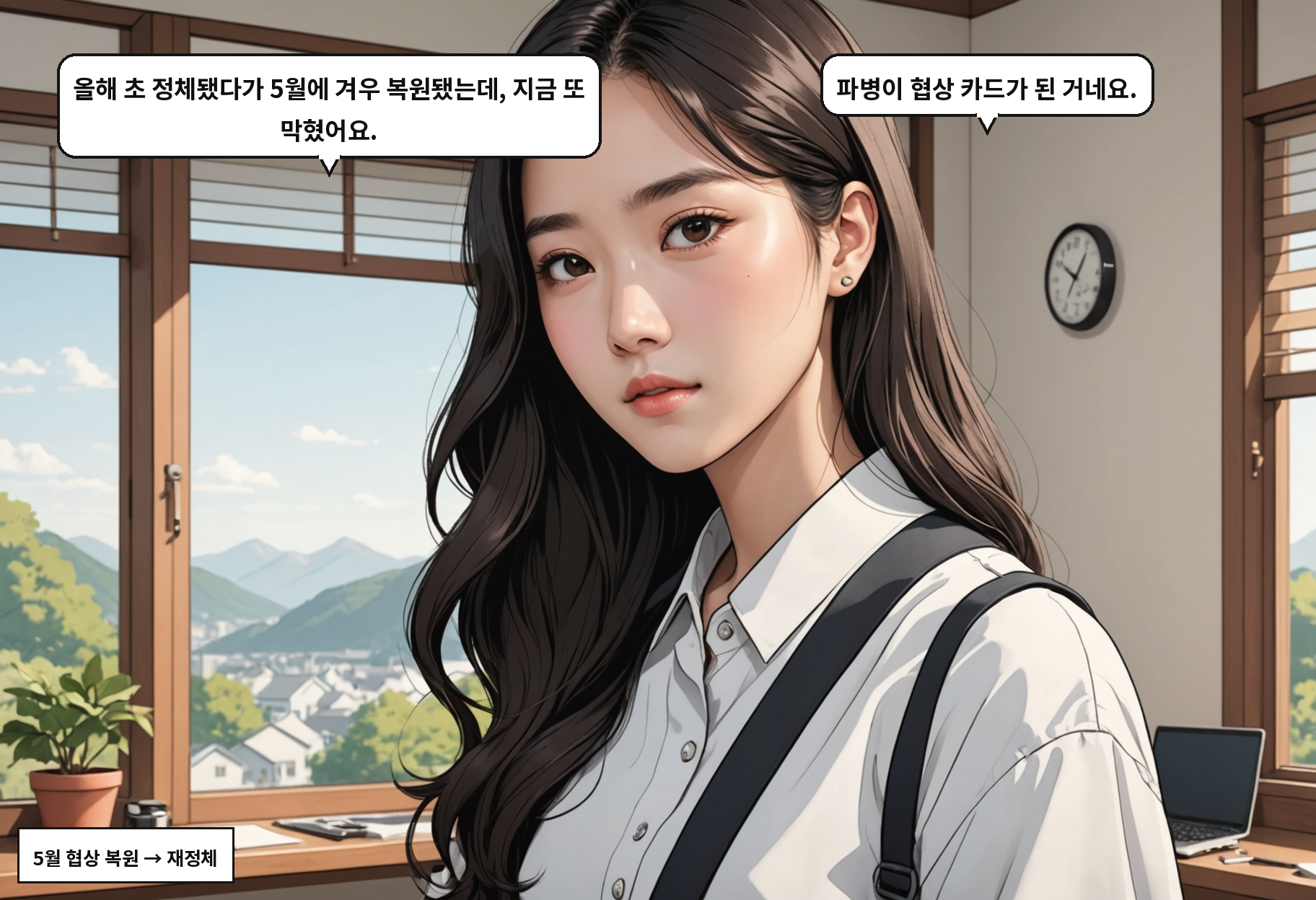 B: 그래도 전투 파병은 아니에요. 해상초계기·군수지원함 같은 비전투 자산을 먼저 검토하고 있대요. A: '군사적 기여'라는 말이 얼마든지 넓어질 수 있는 거 아닌가요.