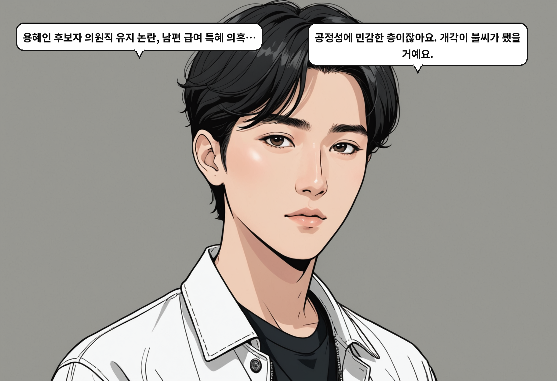 A: 용혜인 후보자 의원직 유지 논란, 남편 급여 특혜 의혹… B: 공정성에 민감한 층이잖아요. 개각이 불씨가 됐을 거예요.