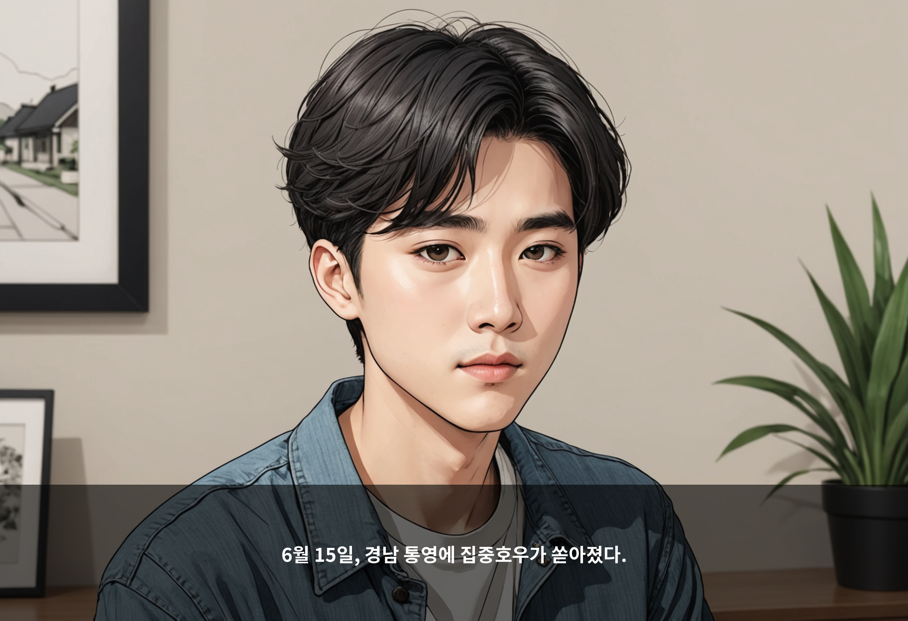 6월 15일, 경남 통영에 집중호우가 쏟아졌다.