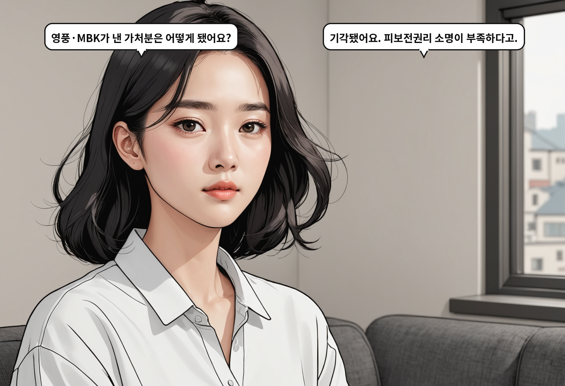 A: 영풍·MBK가 낸 가처분은 어떻게 됐어요? B: 기각됐어요. 피보전권리 소명이 부족하다고.