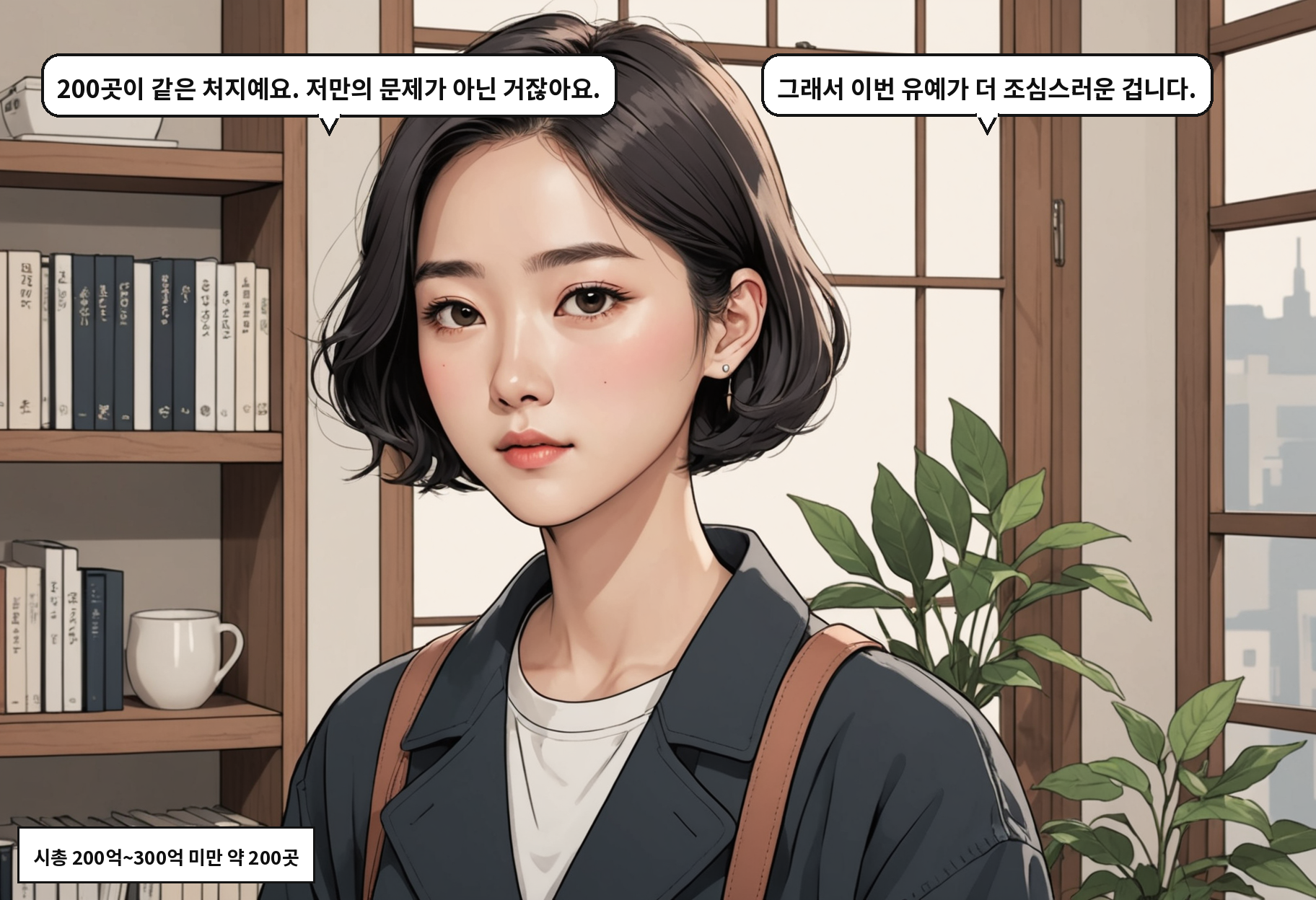 A: 200곳이 같은 처지예요. 저만의 문제가 아닌 거잖아요. B: 그래서 이번 유예가 더 조심스러운 겁니다.