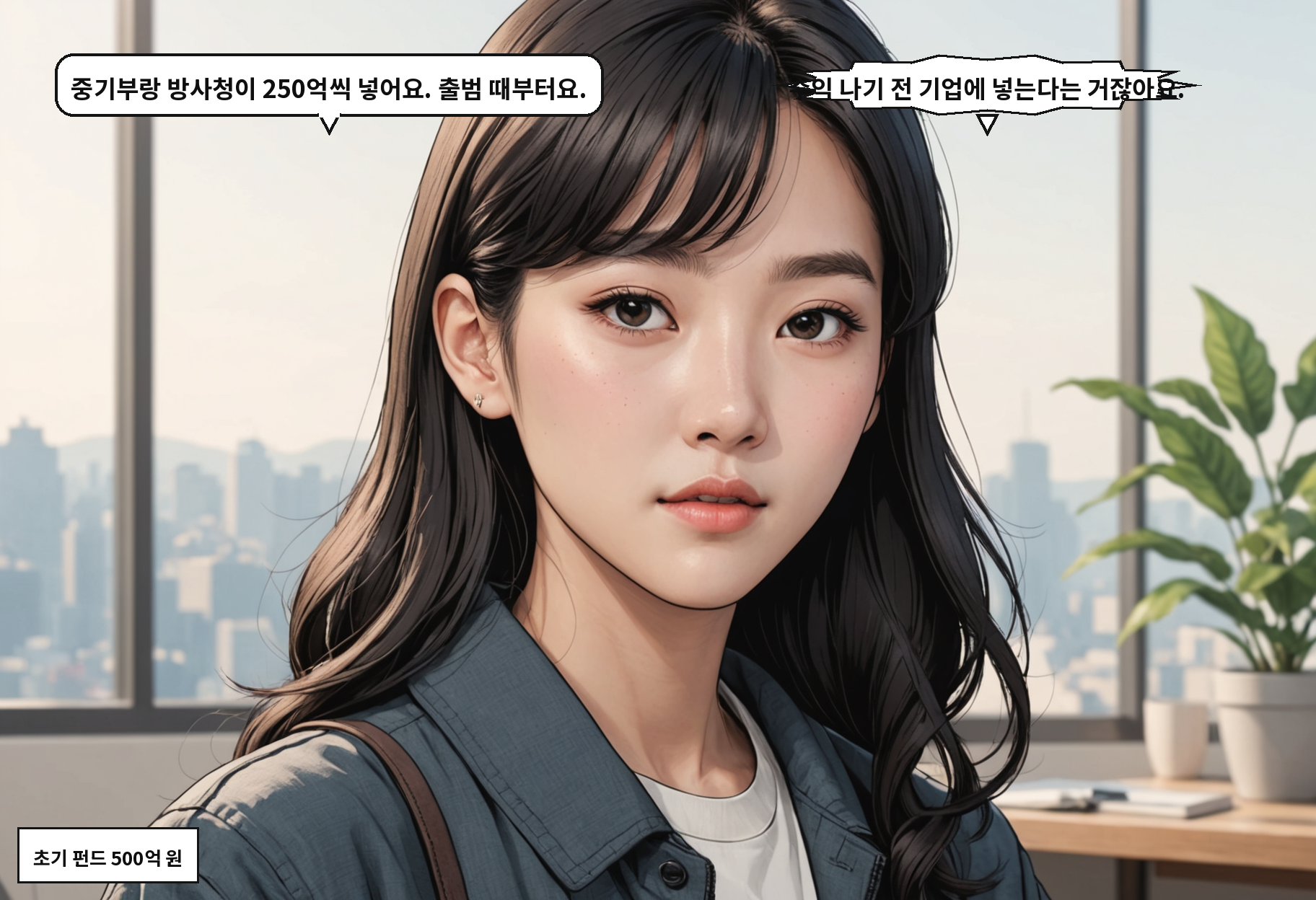 B: 중기부랑 방사청이 250억씩 넣어요. 출범 때부터요. A: 수익 나기 전 기업에 넣는다는 거잖아요.