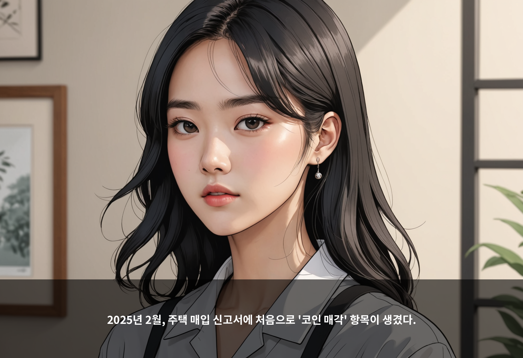 2025년 2월, 주택 매입 신고서에 처음으로 '코인 매각' 항목이 생겼다.