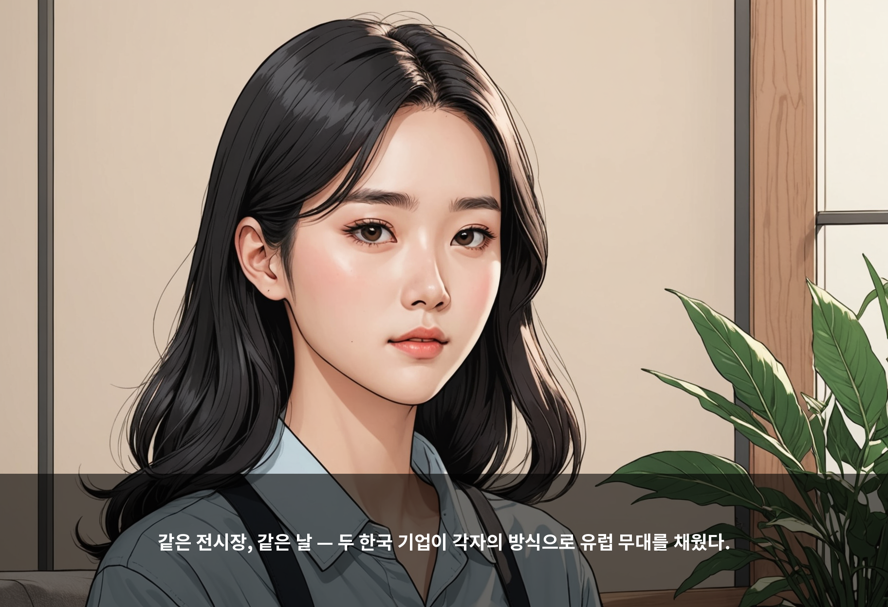 같은 전시장, 같은 날 — 두 한국 기업이 각자의 방식으로 유럽 무대를 채웠다.