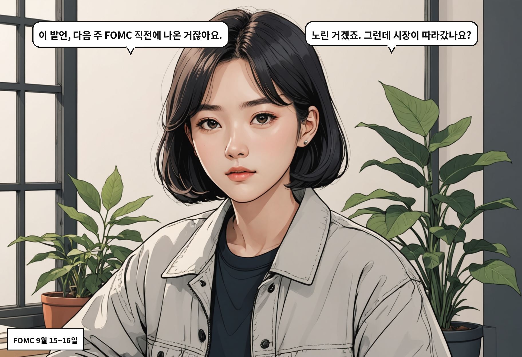B: 이 발언, 다음 주 FOMC 직전에 나온 거잖아요. A: 노린 거겠죠. 그런데 시장이 따라갔나요?