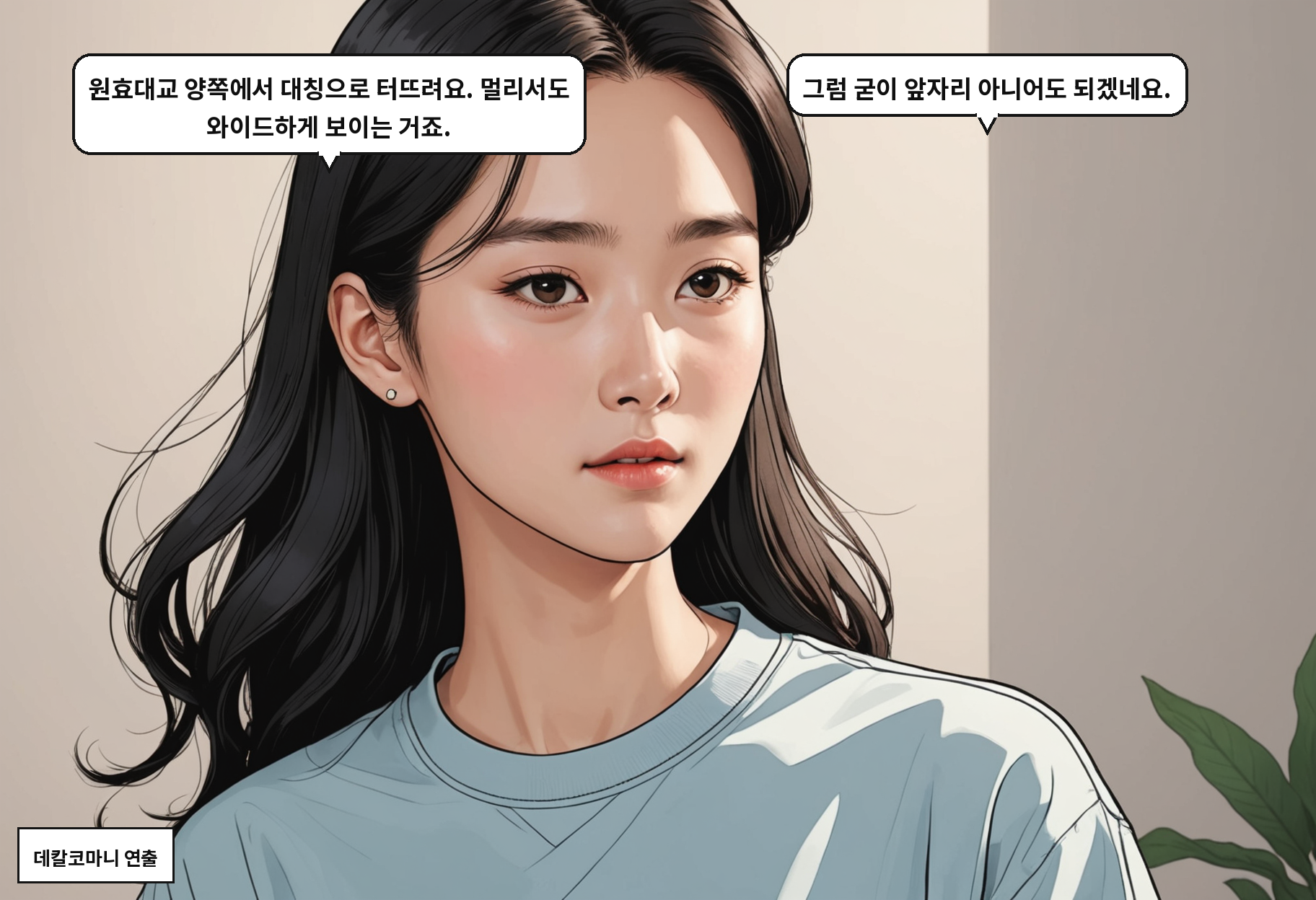B: 원효대교 양쪽에서 대칭으로 터뜨려요. 멀리서도 와이드하게 보이는 거죠. A: 그럼 굳이 앞자리 아니어도 되겠네요.