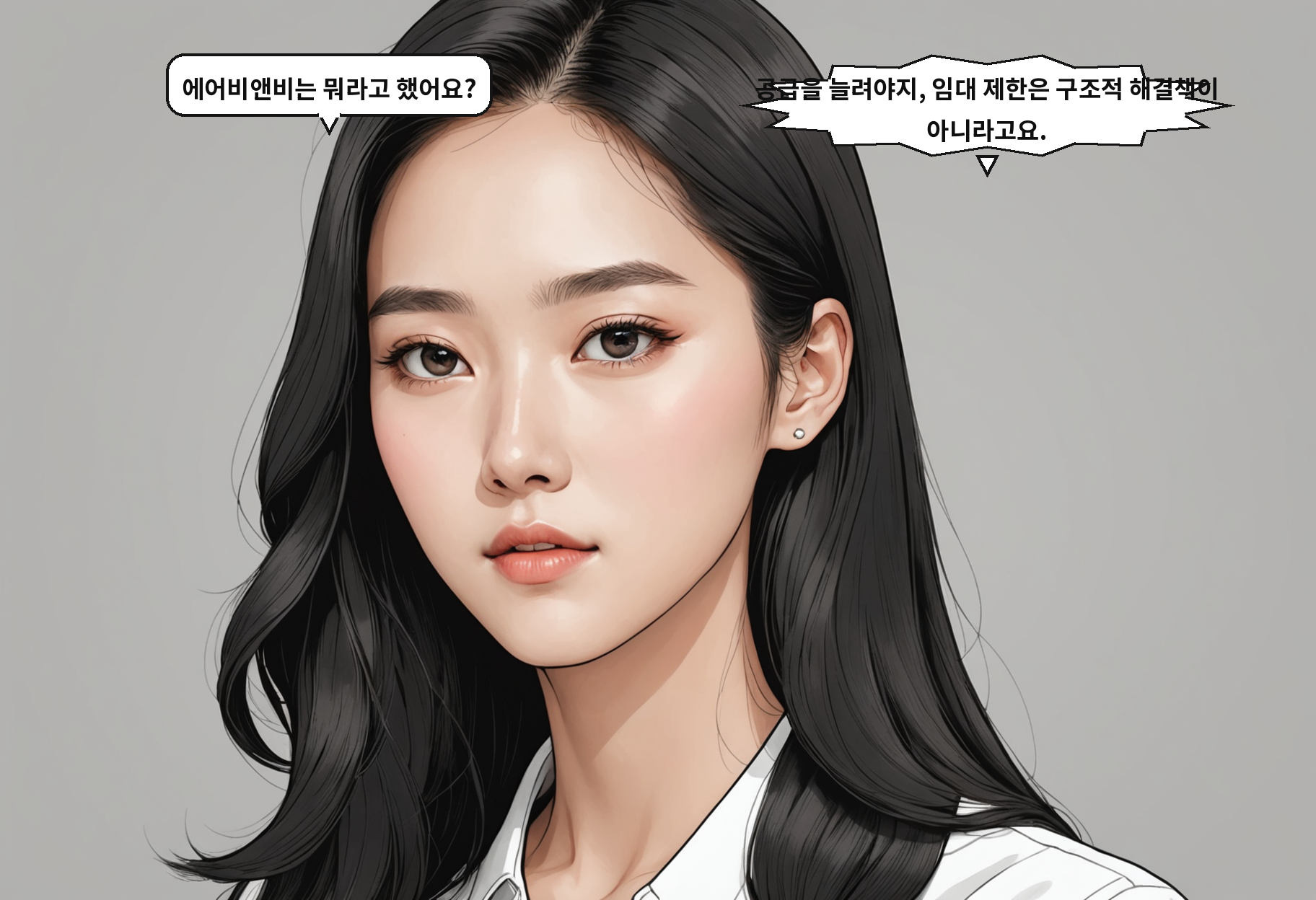 A: 에어비앤비는 뭐라고 했어요? B: 공급을 늘려야지, 임대 제한은 구조적 해결책이 아니라고요.