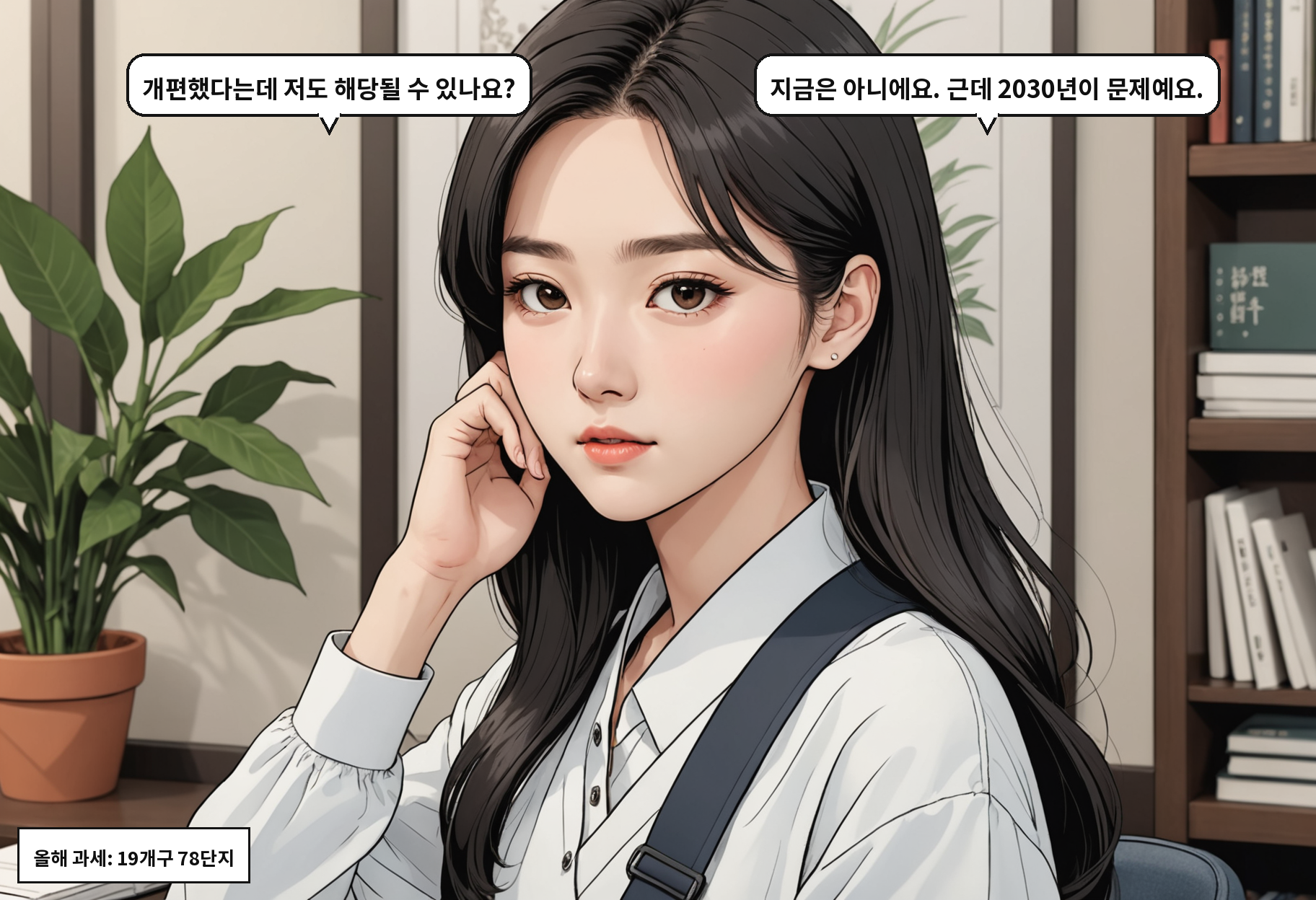 A: 개편했다는데 저도 해당될 수 있나요? B: 지금은 아니에요. 근데 2030년이 문제예요.