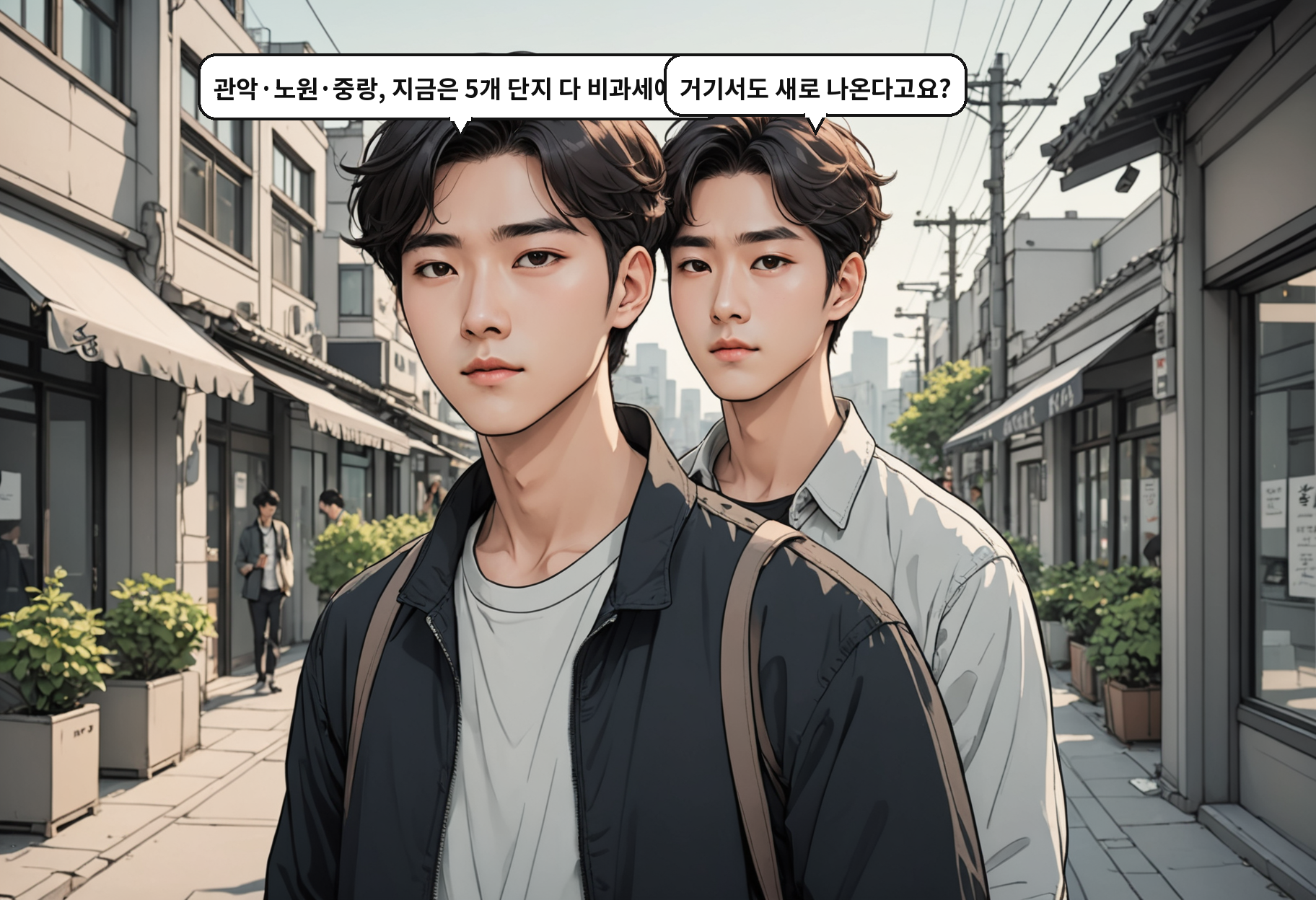 B: 관악·노원·중랑, 지금은 5개 단지 다 비과세예요. A: 거기서도 새로 나온다고요?