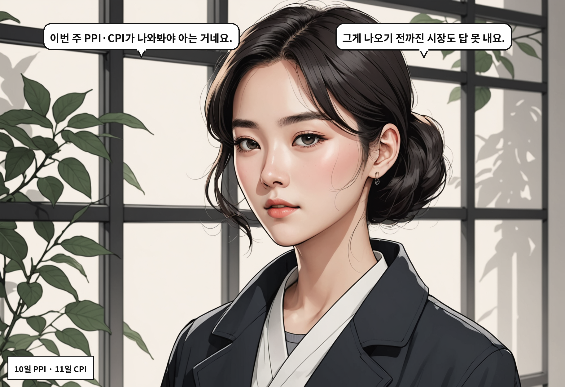 A: 이번 주 PPI·CPI가 나와봐야 아는 거네요. B: 그게 나오기 전까진 시장도 답 못 내요.