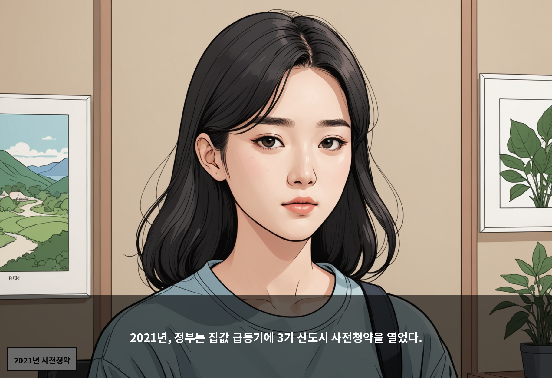 2021년, 정부는 집값 급등기에 3기 신도시 사전청약을 열었다.