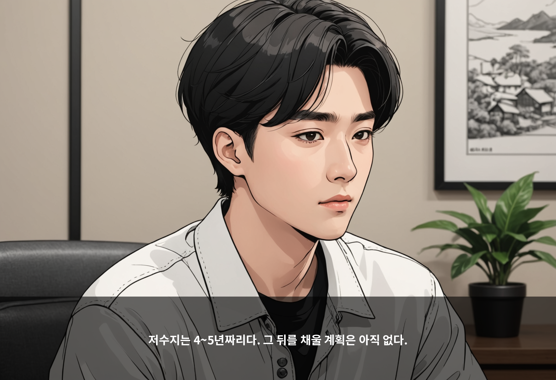 저수지는 4~5년짜리다. 그 뒤를 채울 계획은 아직 없다.