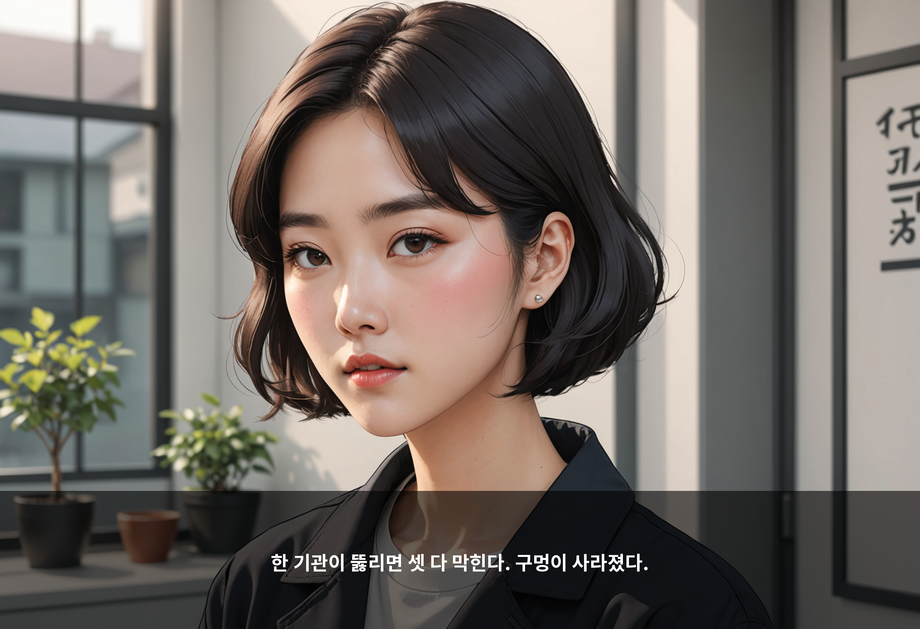 한 기관이 뚫리면 셋 다 막힌다. 구멍이 사라졌다.