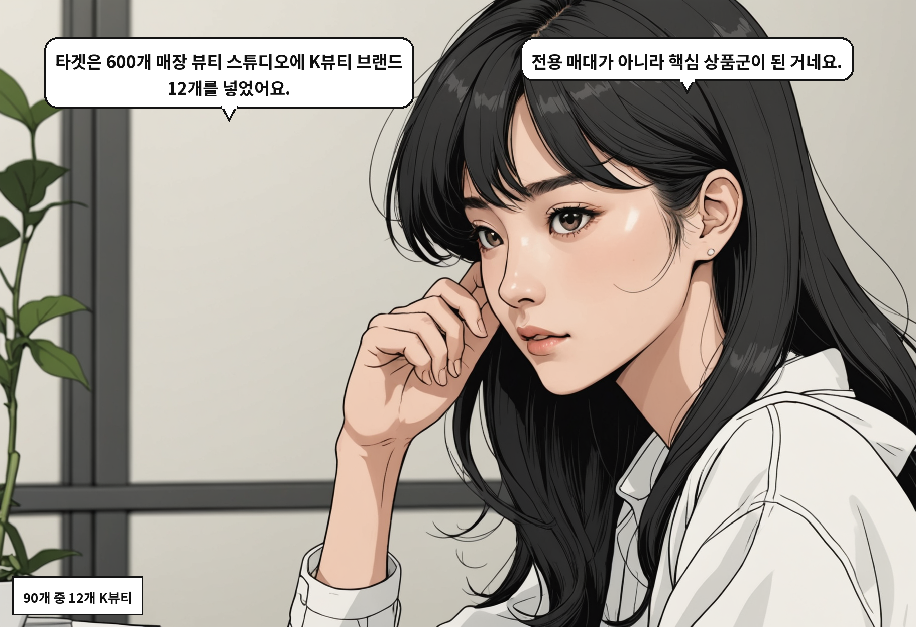 B: 타겟은 600개 매장 뷰티 스튜디오에 K뷰티 브랜드 12개를 넣었어요. A: 전용 매대가 아니라 핵심 상품군이 된 거네요.